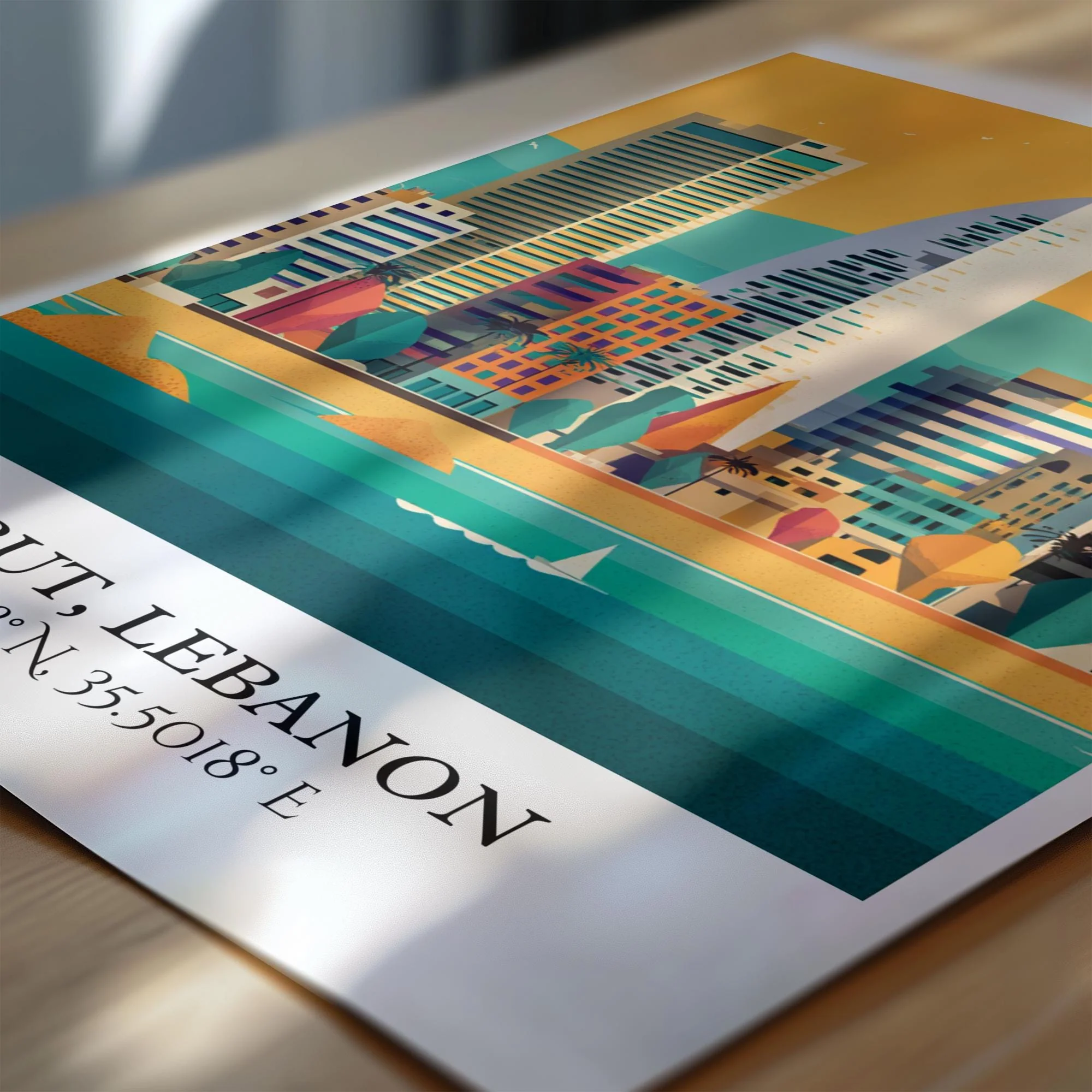 Beirut, Lebanon – Watercolor Art Print - Image 2