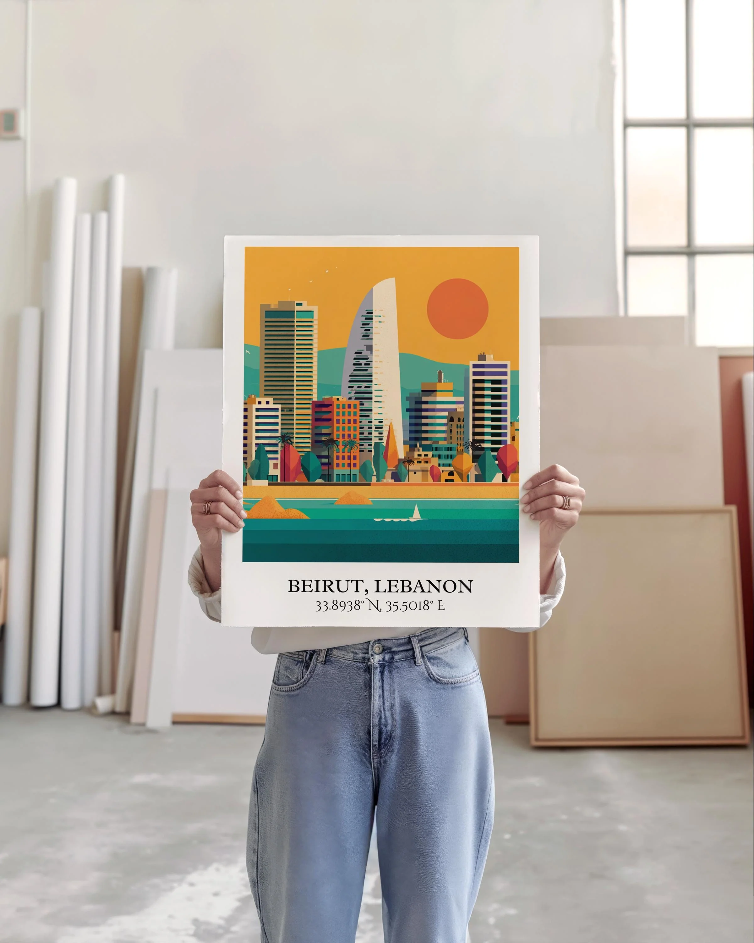 Beirut, Lebanon – Watercolor Art Print - Image 5