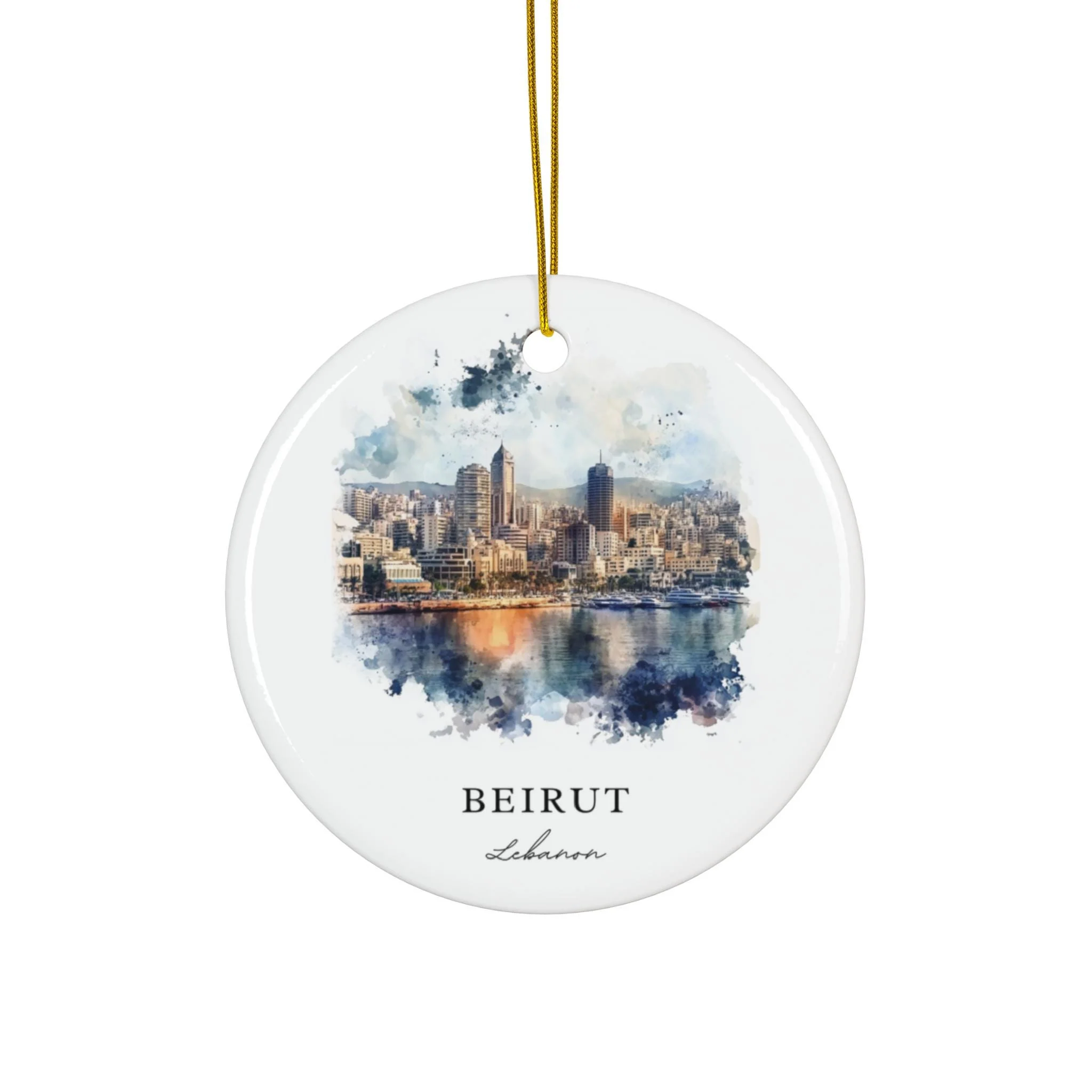Beirut Lebanon Christmas Ornament