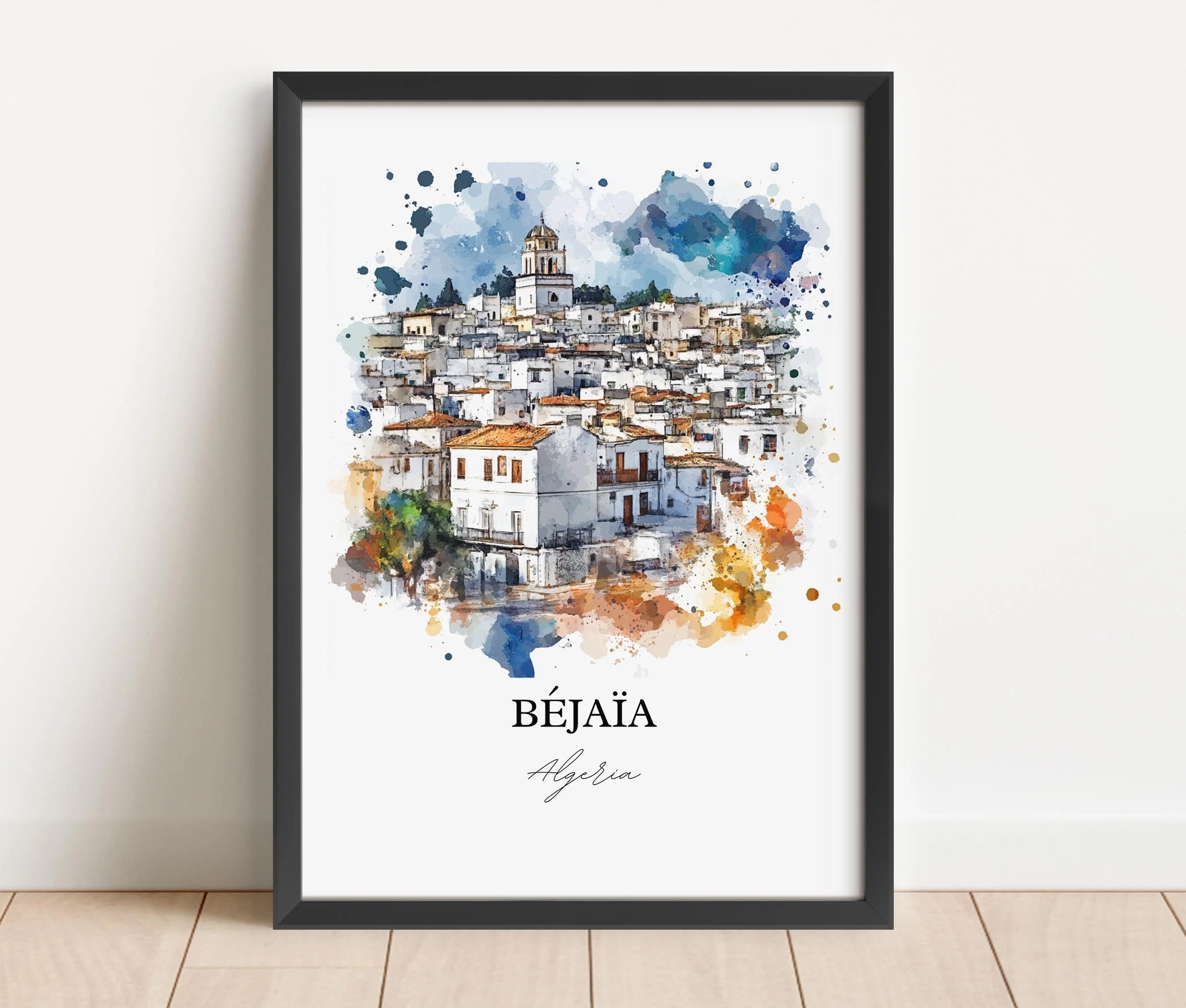 Bejaia, Algeria – Watercolor Art Print - Image 3