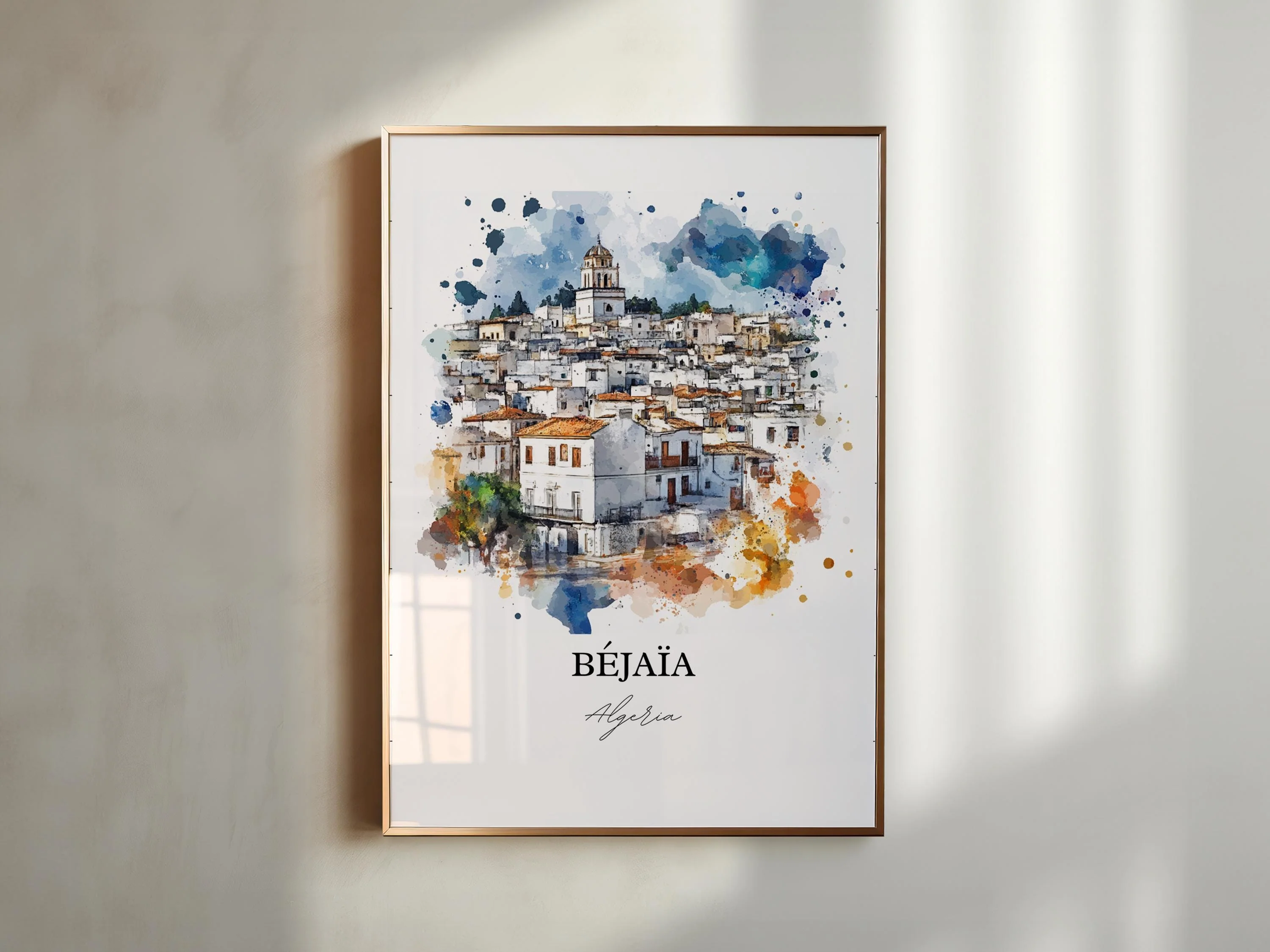 Bejaia, Algeria – Watercolor Art Print - Image 4