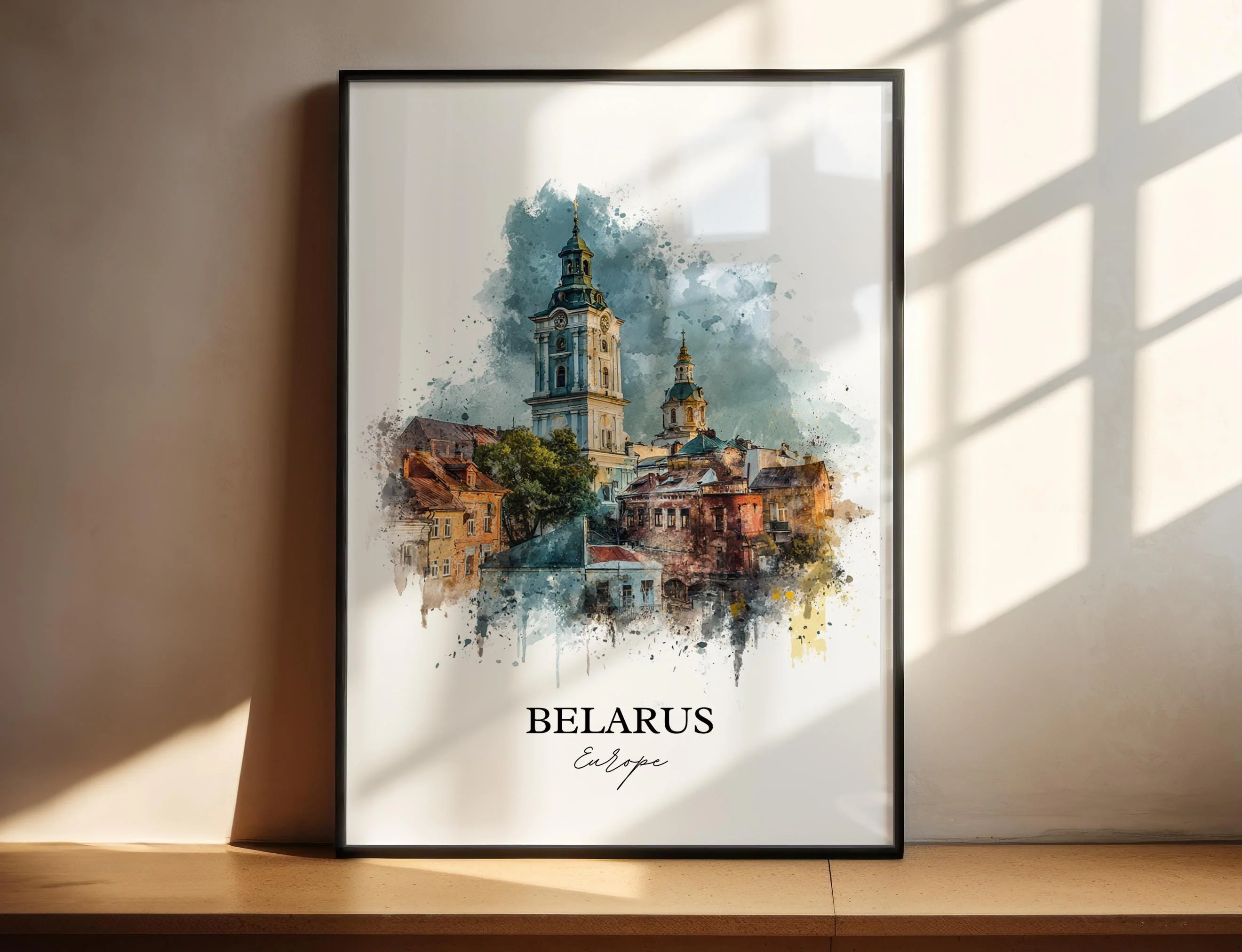 Belarus, Belarus – Watercolor Art Print