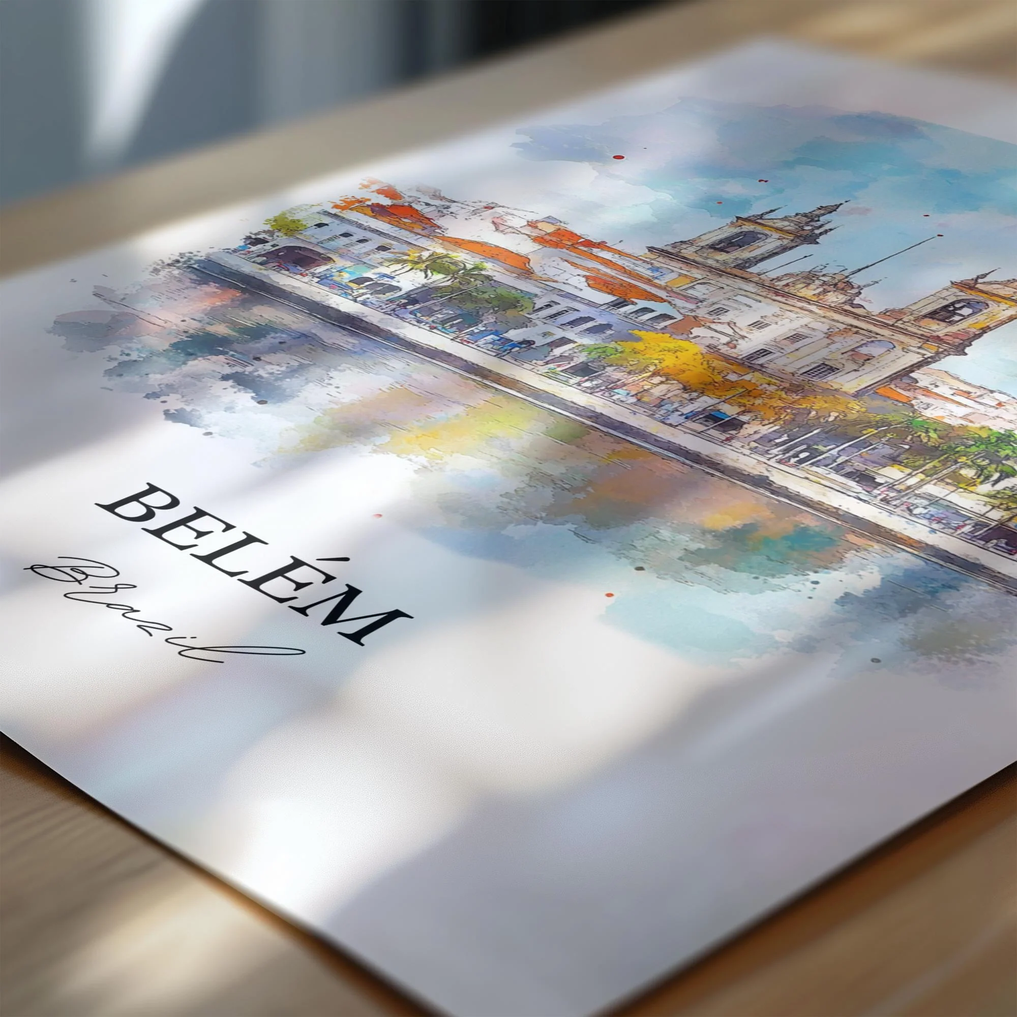 Belém, Brazil – Watercolor Art Print - Image 2