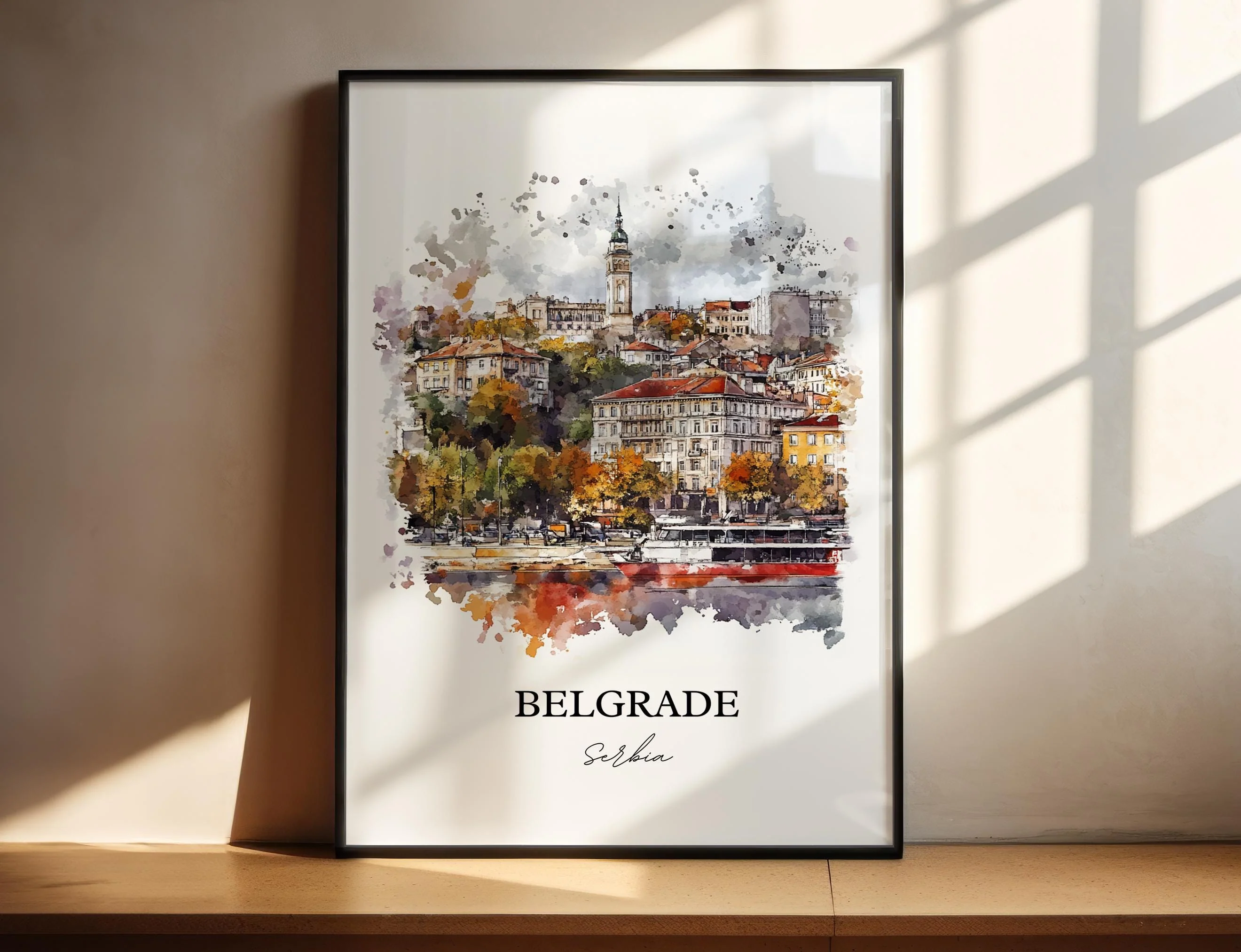 Belgrade, Serbia – Watercolor Art Print
