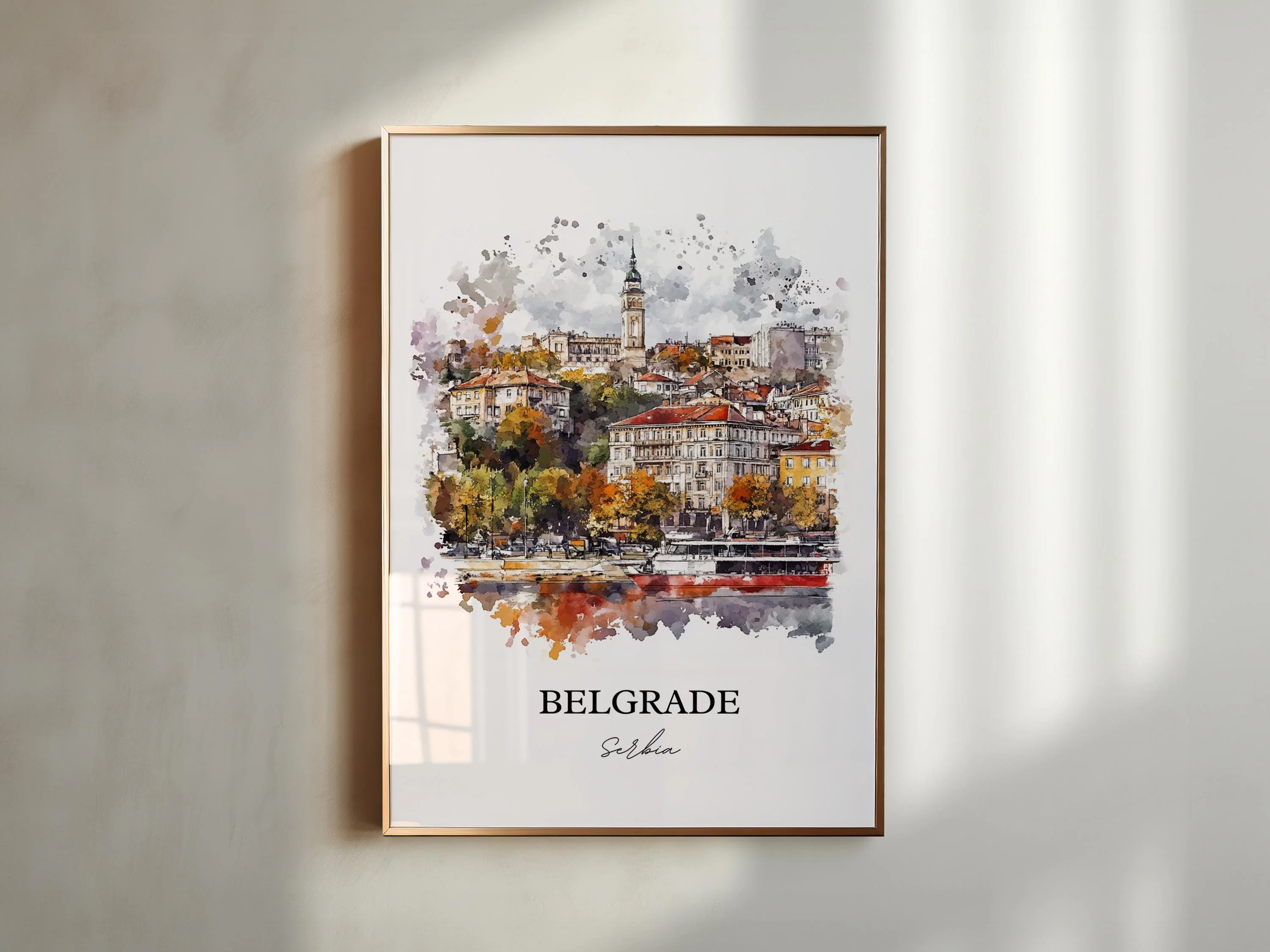 Belgrade, Serbia – Watercolor Art Print - Image 10