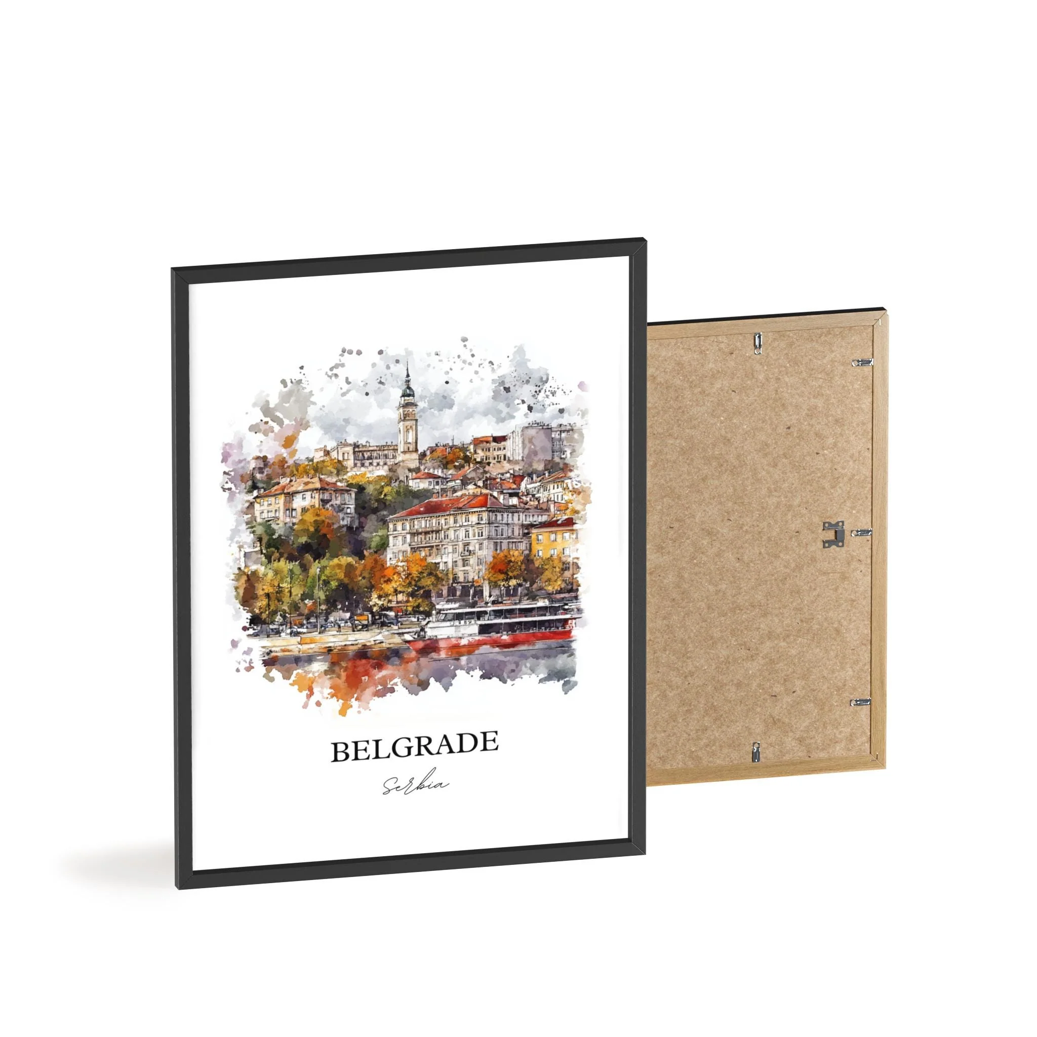Belgrade, Serbia – Watercolor Art Print - Image 7