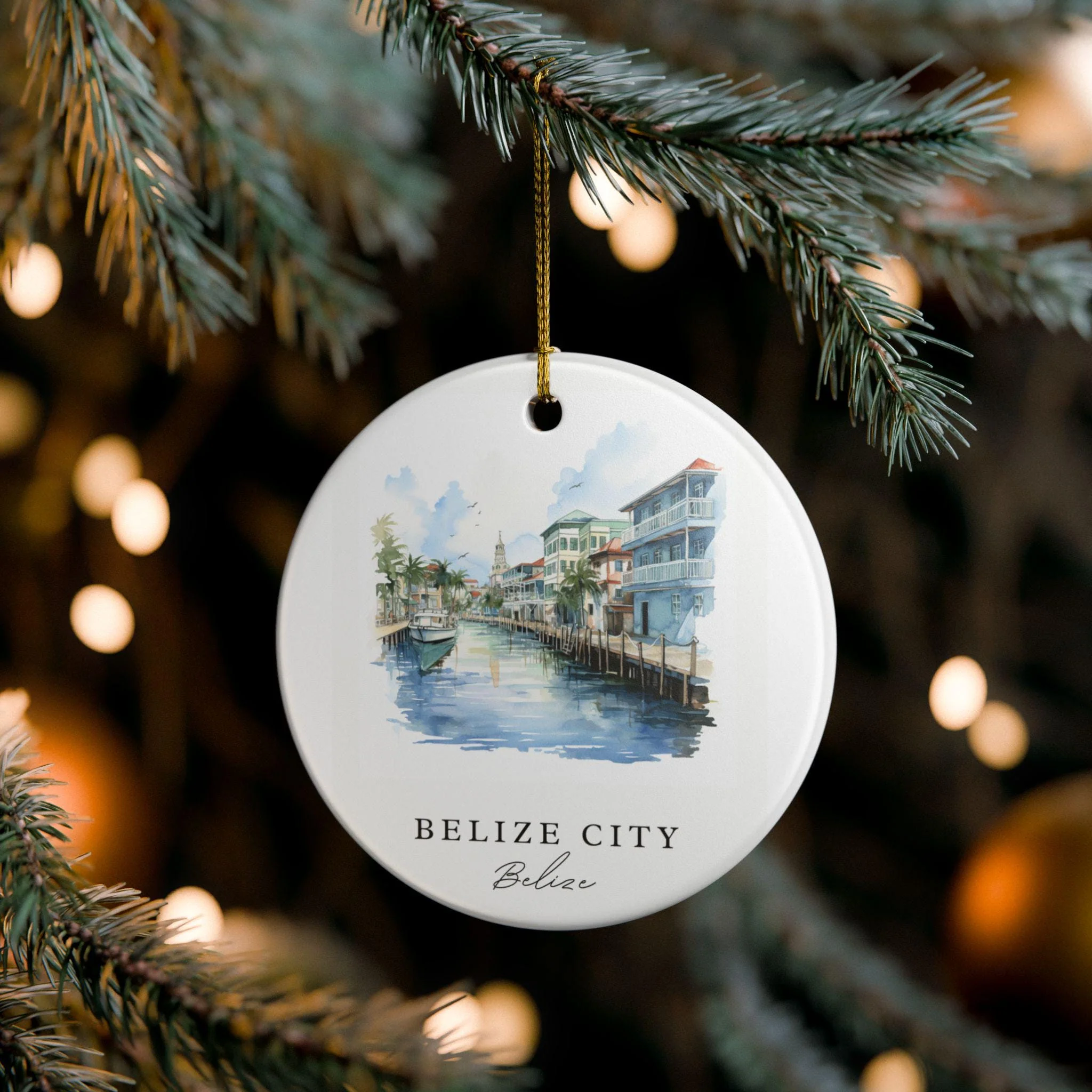 Belize Ornament: Unique Belize City Souvenir, Belize City Xmas Decor, and Authentic Belize Gift - Image 4