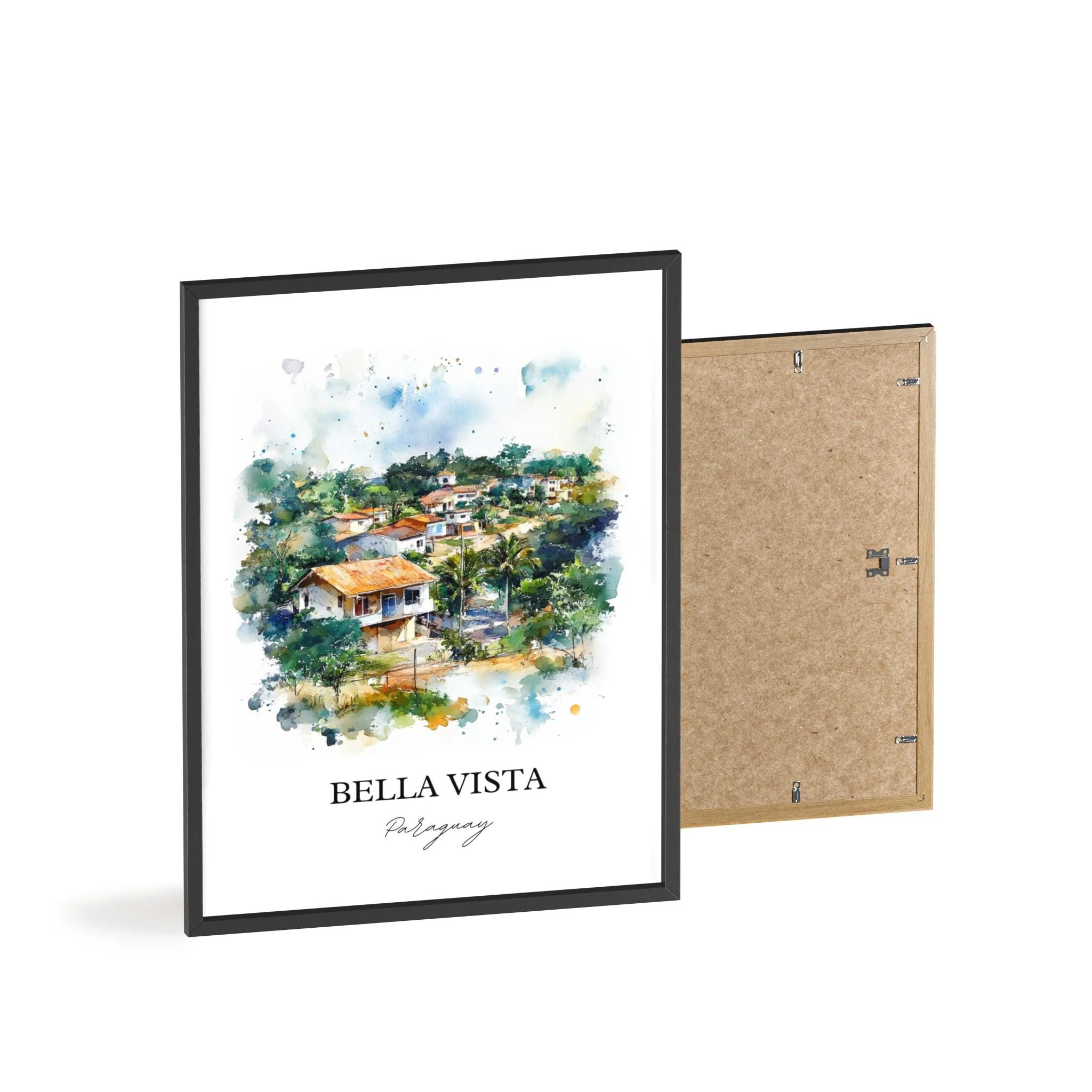 Bella Vista, Paraguay – Watercolor Art Print - Image 8