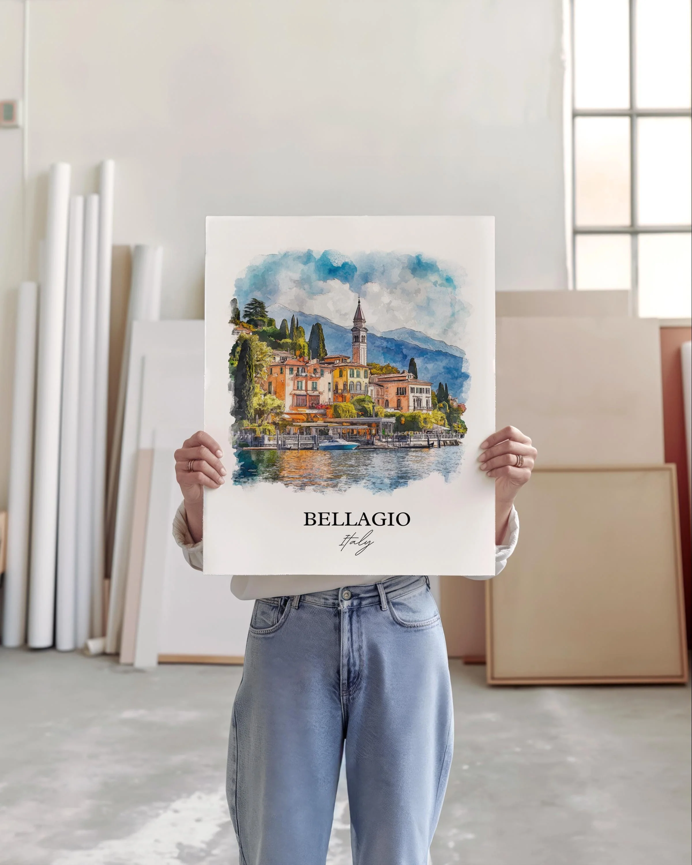 Bellagio, Italy – Watercolor Art Print - Image 5