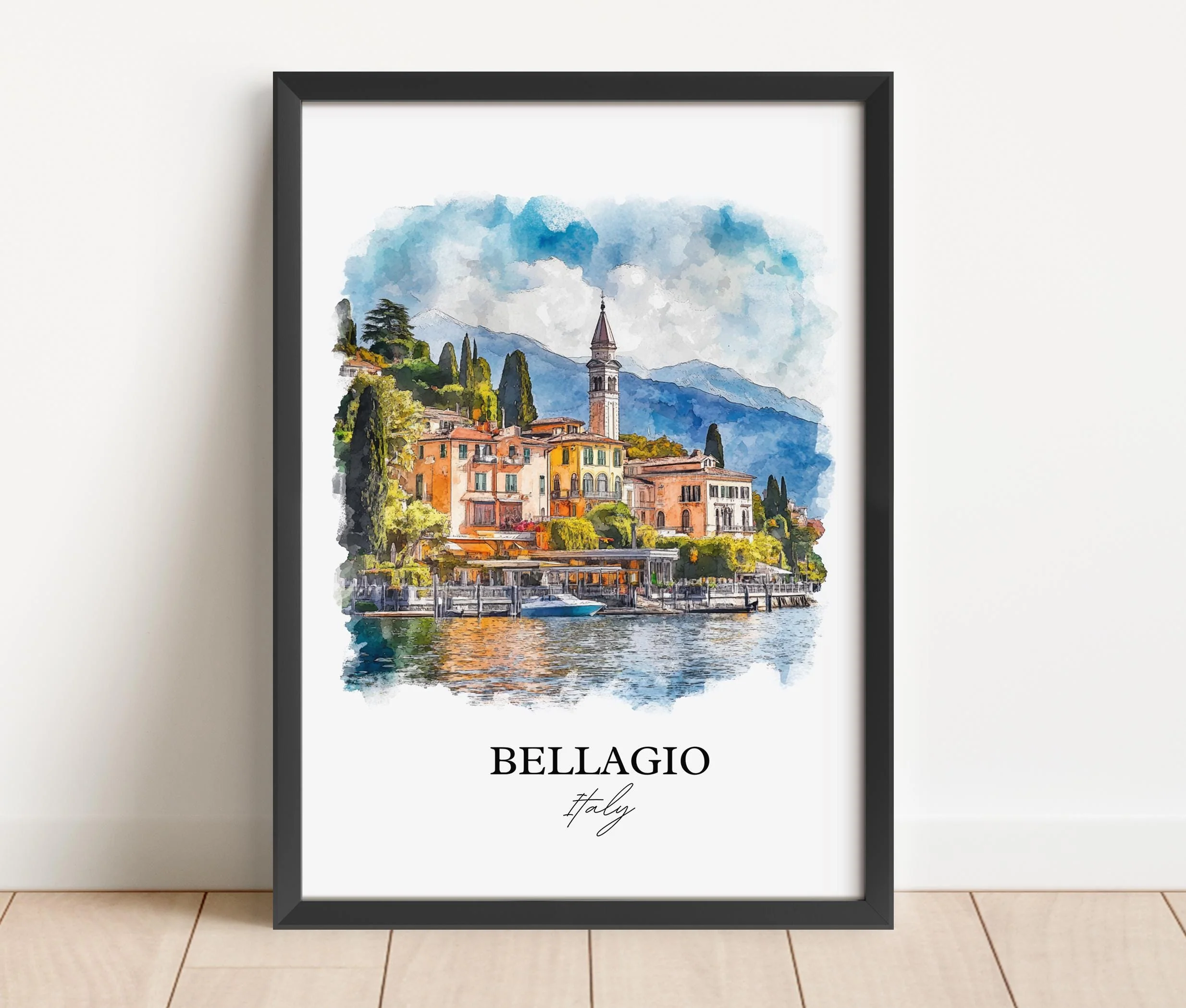 Bellagio, Italy – Watercolor Art Print - Image 6