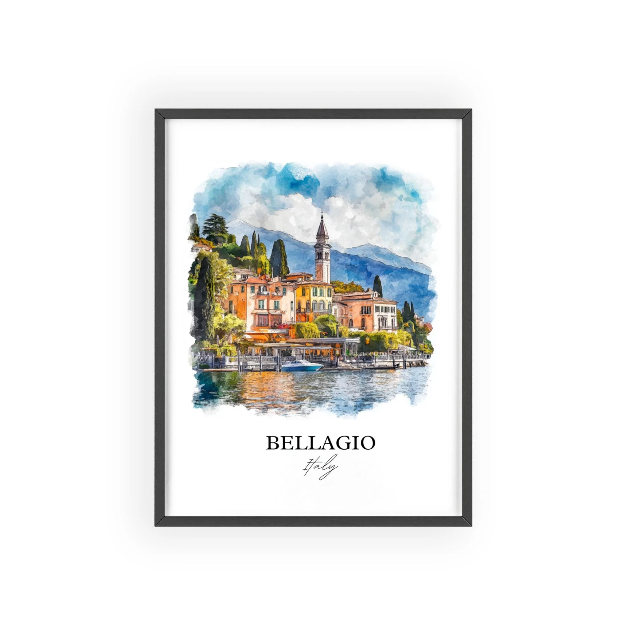 Bellagio, Italy – Watercolor Art Print - Image 7