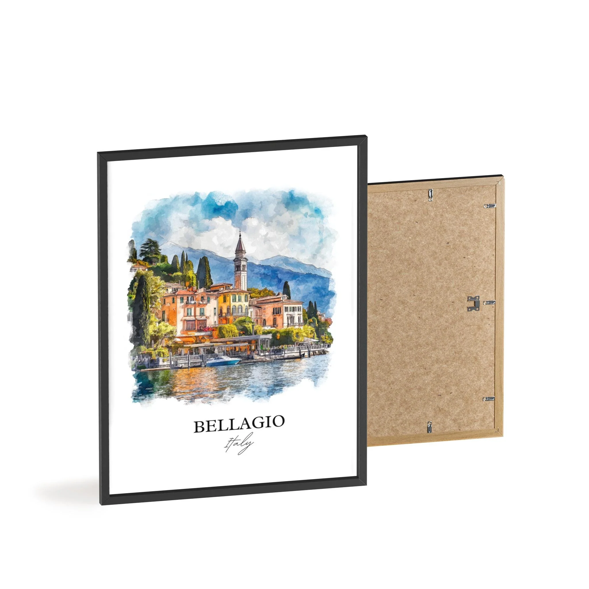 Bellagio, Italy – Watercolor Art Print - Image 8