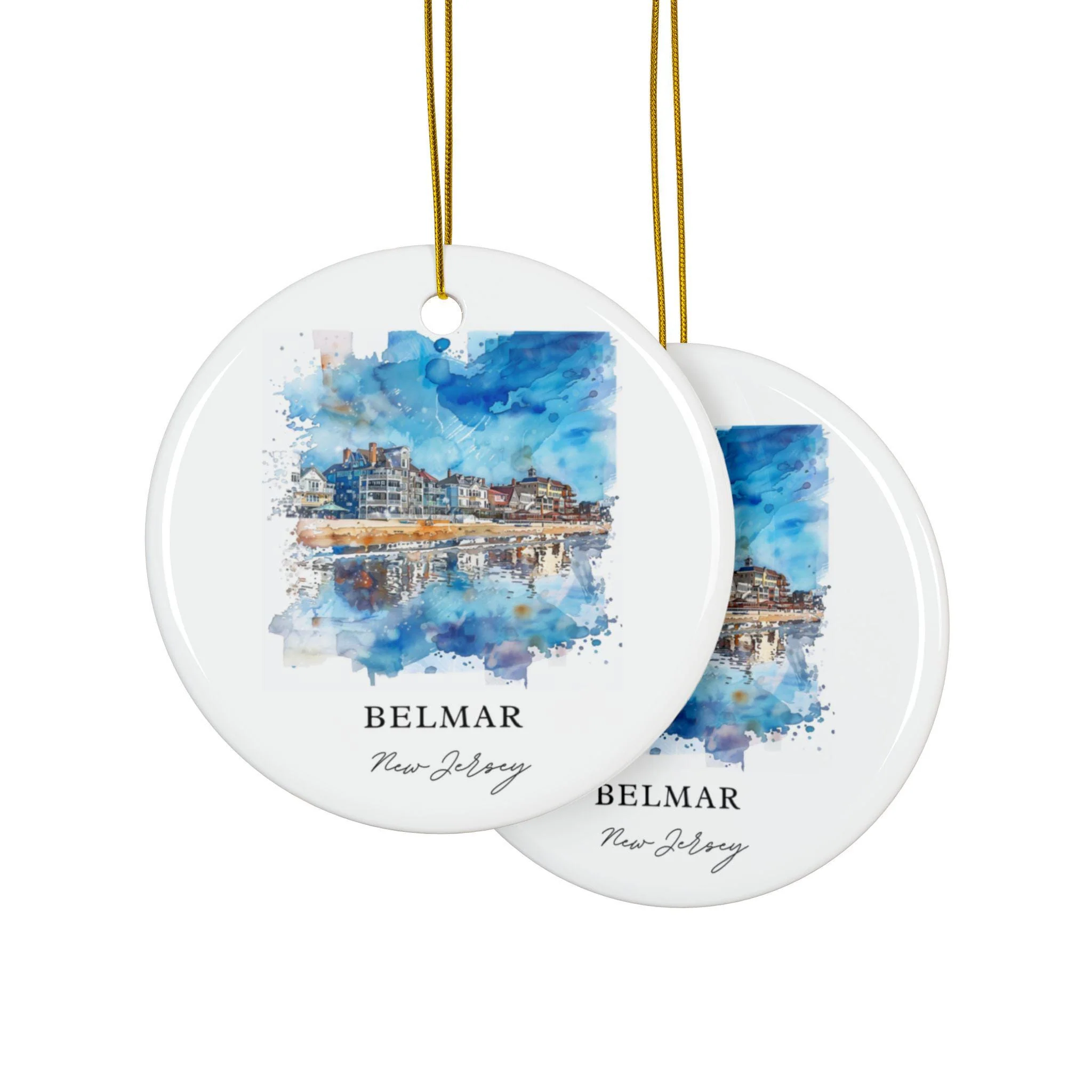 Belmar NJ Ornament: Unique Belmar Souvenir, Belmar Xmas Decor, and Authentic Belmar New Jersey Gift - Image 2