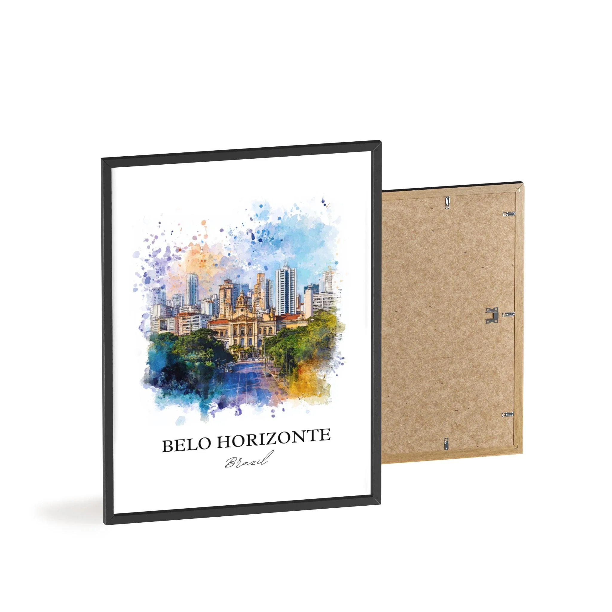 Belo Horizonte, Brazil – Watercolor Art Print - Image 8