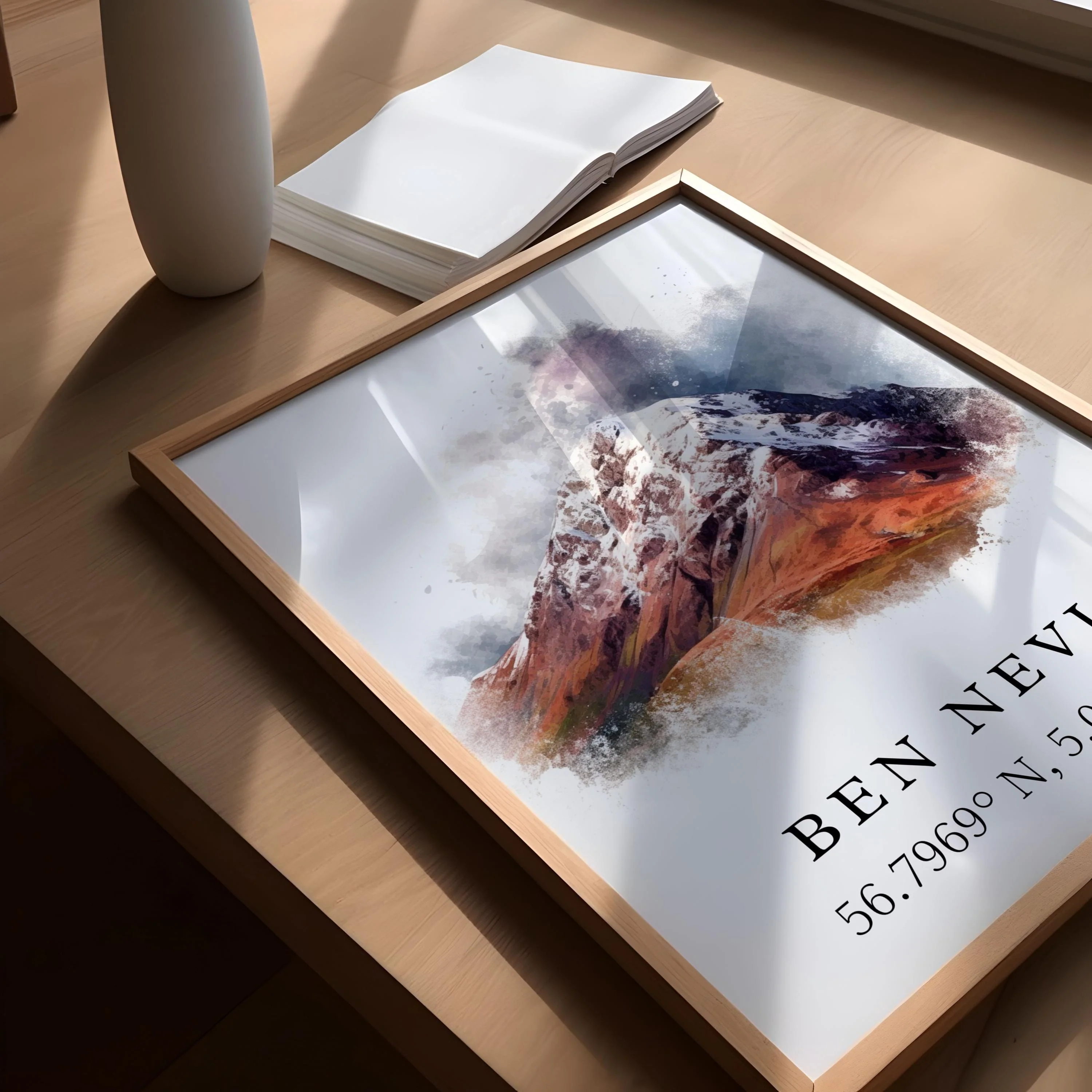 Ben Nevis, UK – Watercolor Art Print - Image 3