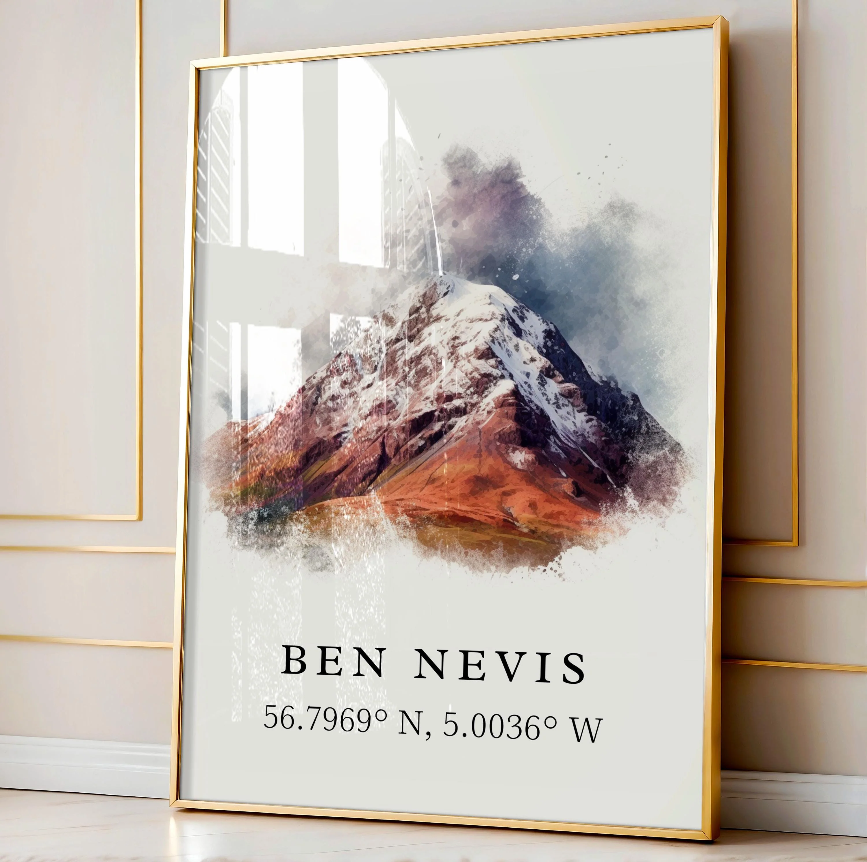 Ben Nevis, UK – Watercolor Art Print - Image 4