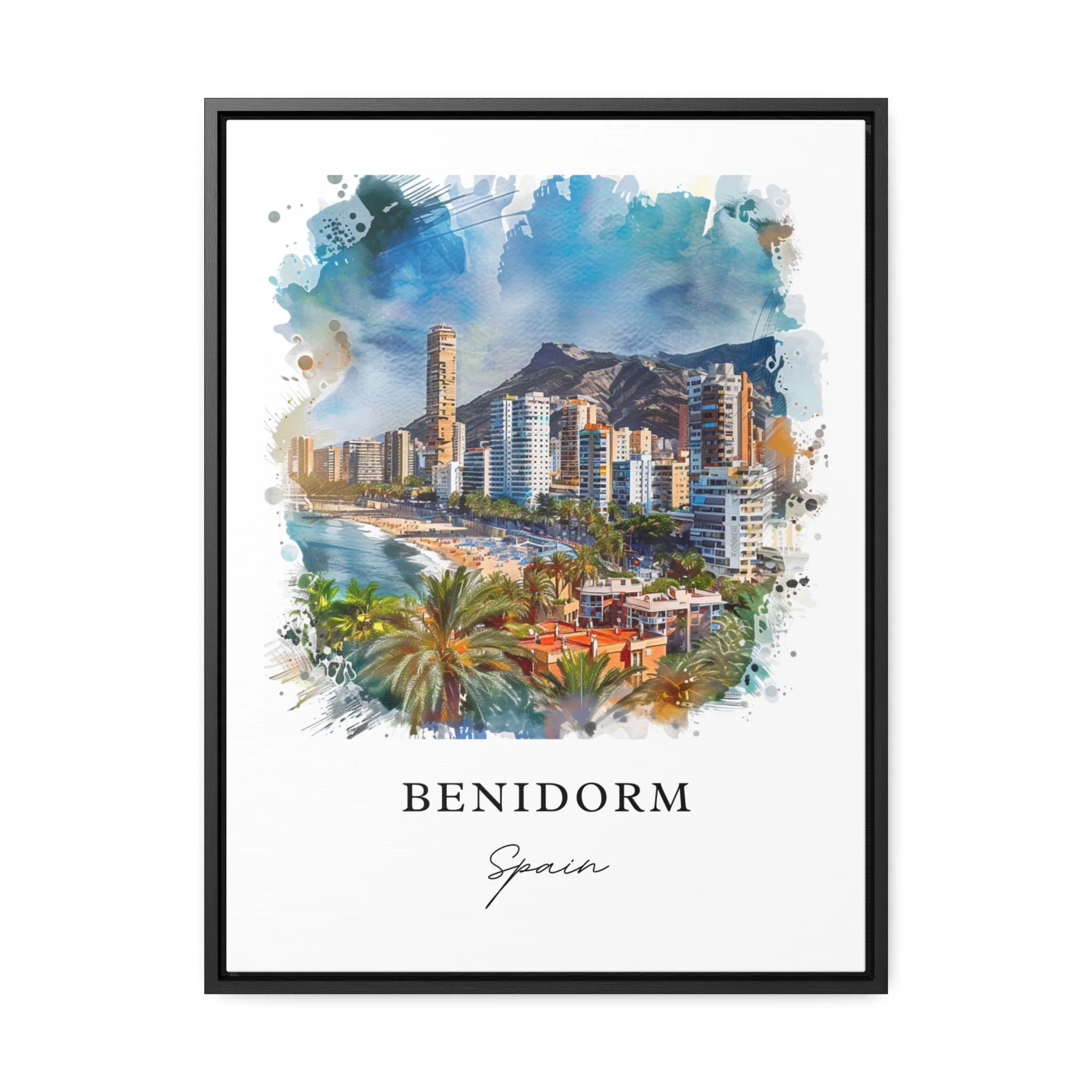 Benidorm, Spain – Watercolor Art Print - Image 5