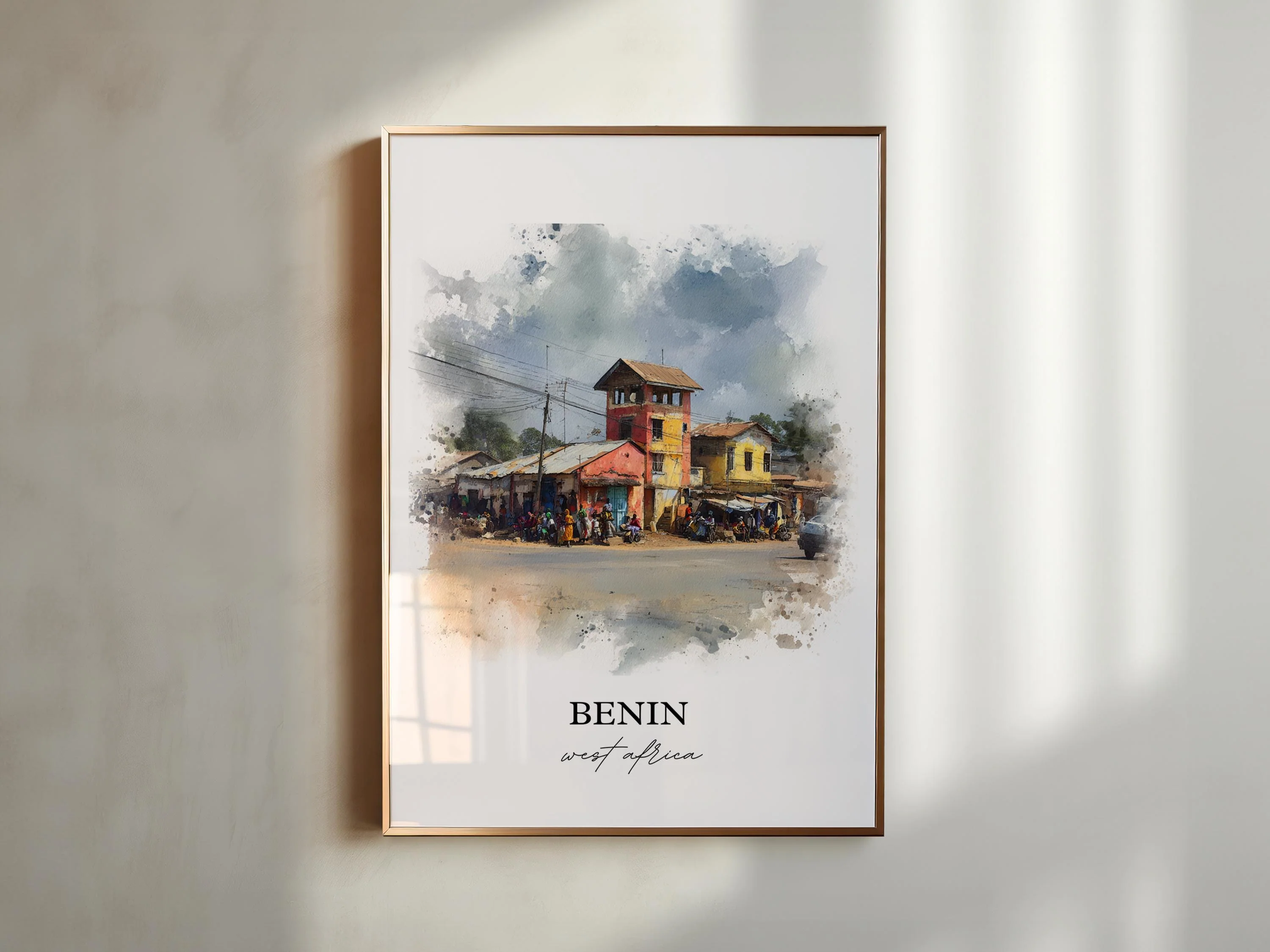 Benin, Benin – Watercolor Art Print - Image 3