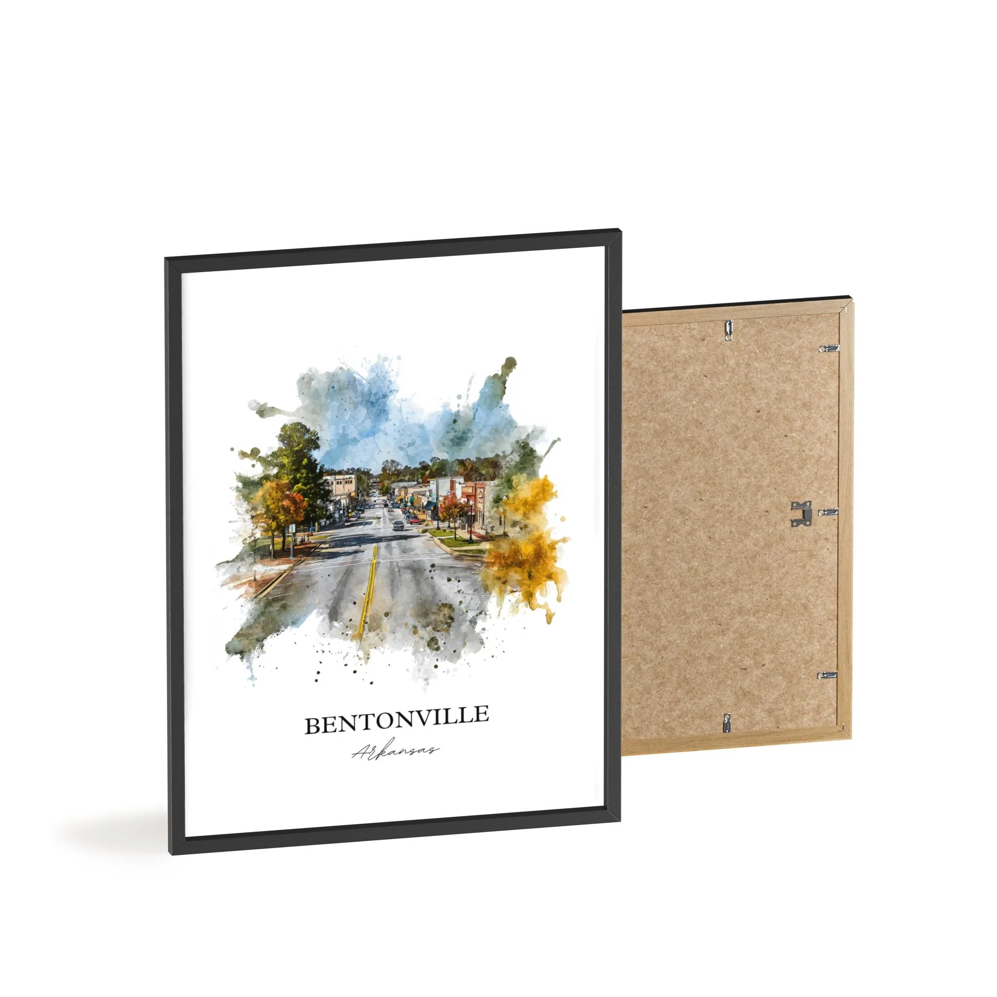 Bentonville, Arkansas – Watercolor Art Print - Image 11