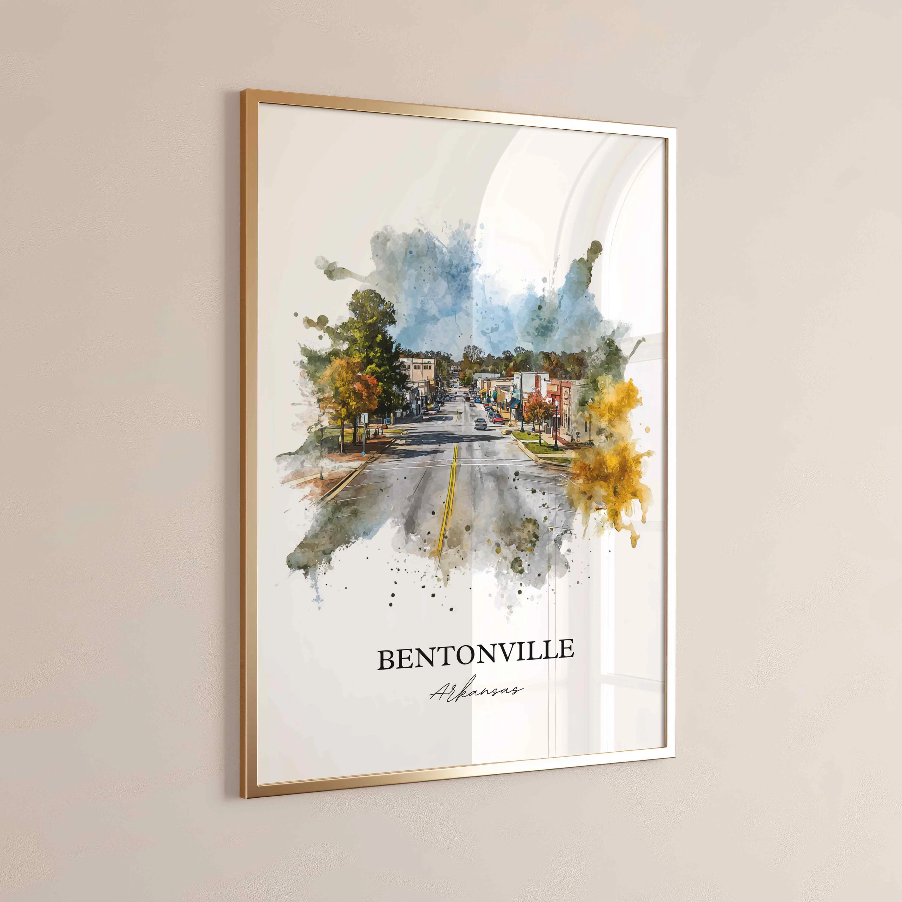 Bentonville, Arkansas – Watercolor Art Print - Image 5