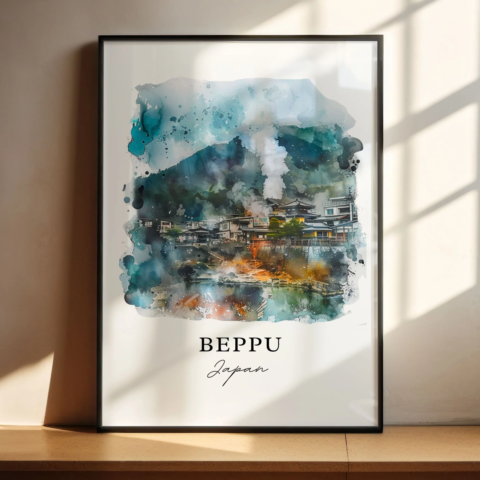 Beppu, Japan – Watercolor Art Print