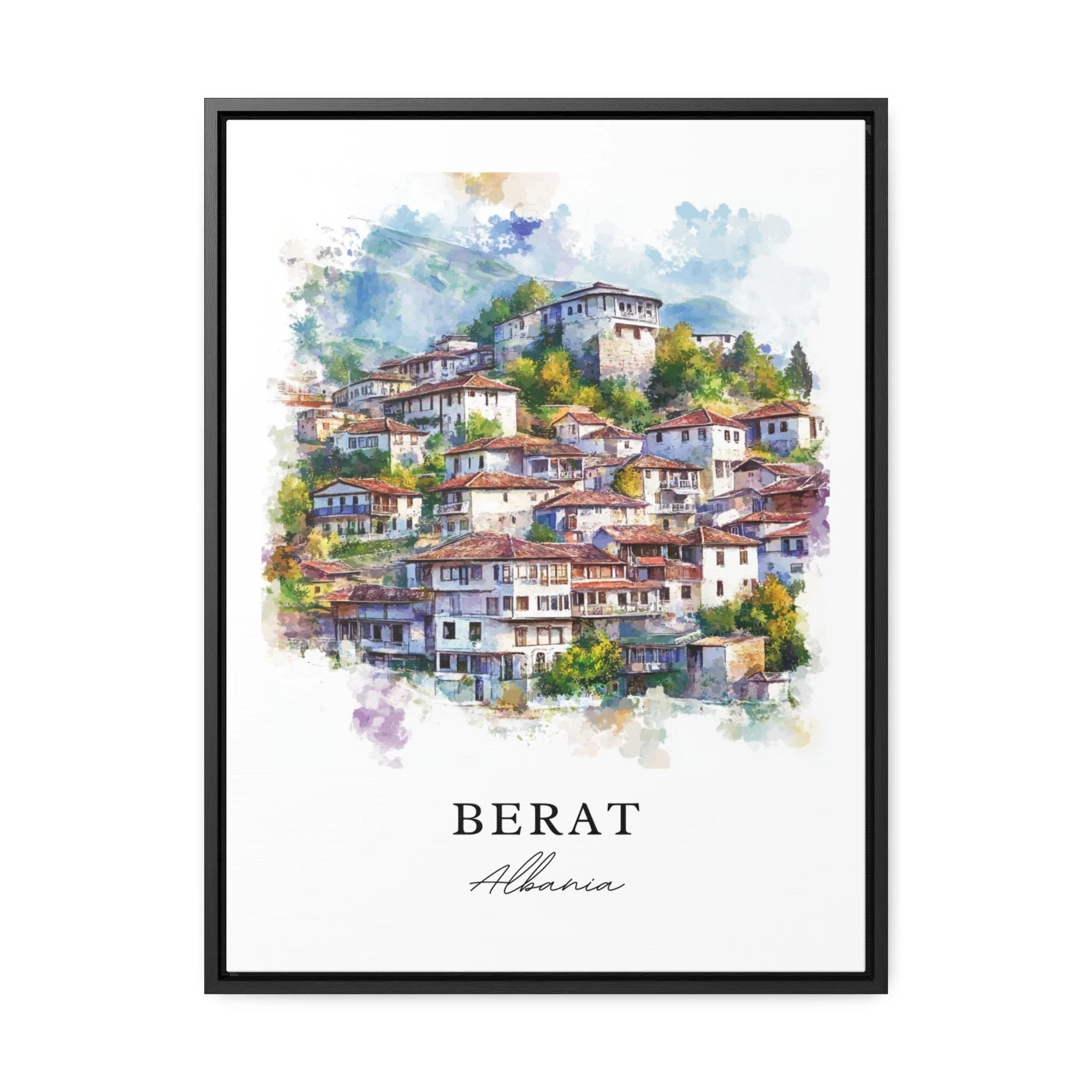 Berat, Albania – Watercolor Art Print - Image 6