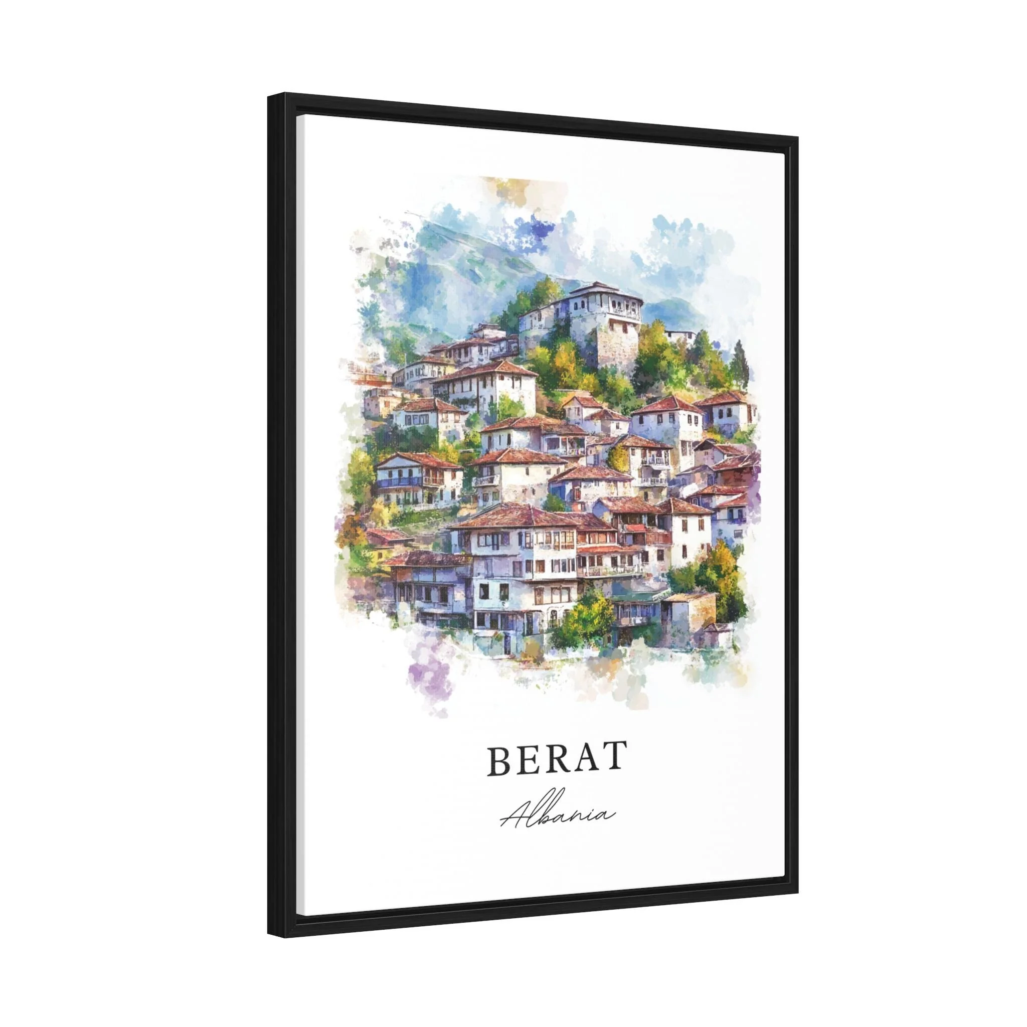 Berat, Albania – Watercolor Art Print - Image 7