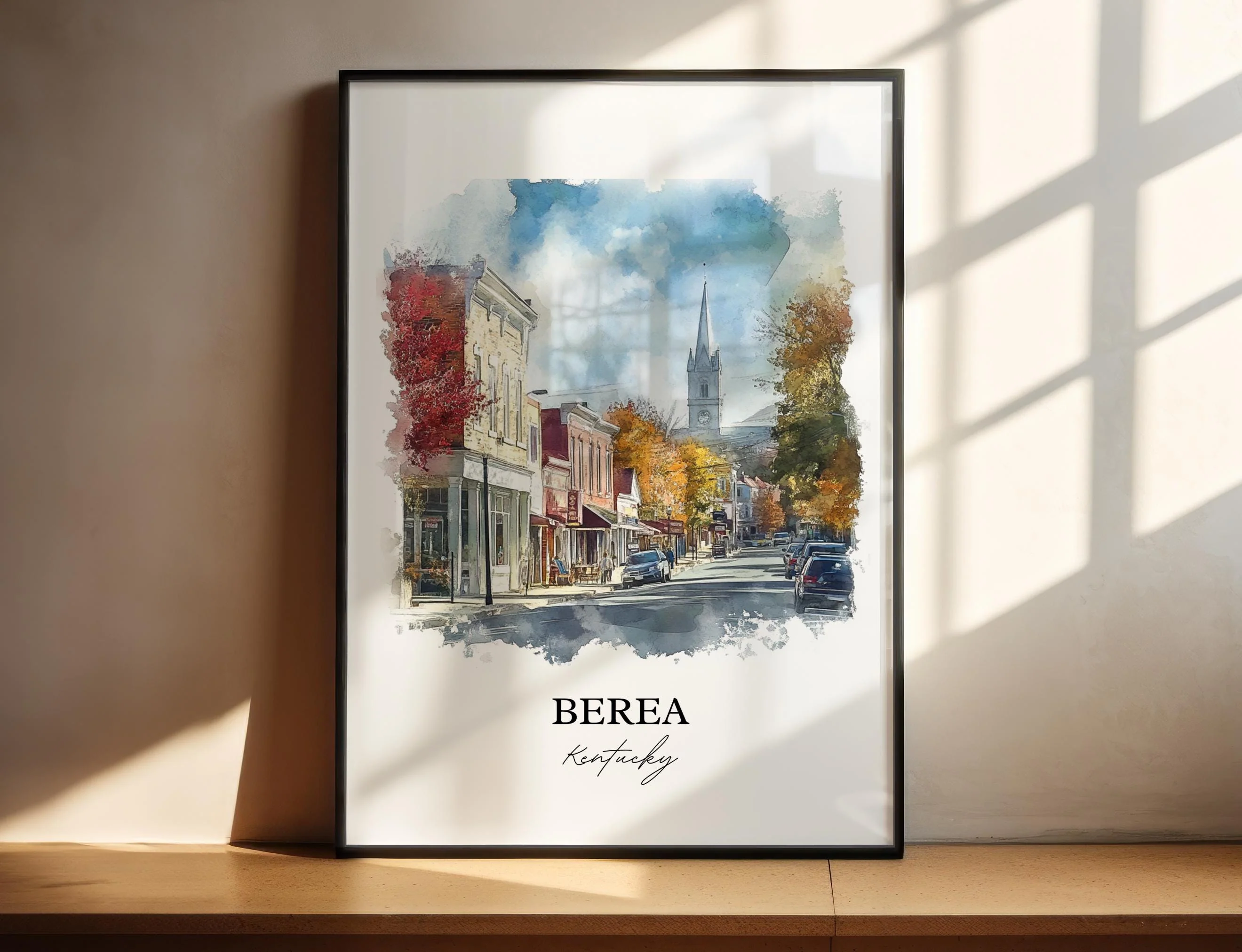 Berea, KY, USA – Watercolor Art Print