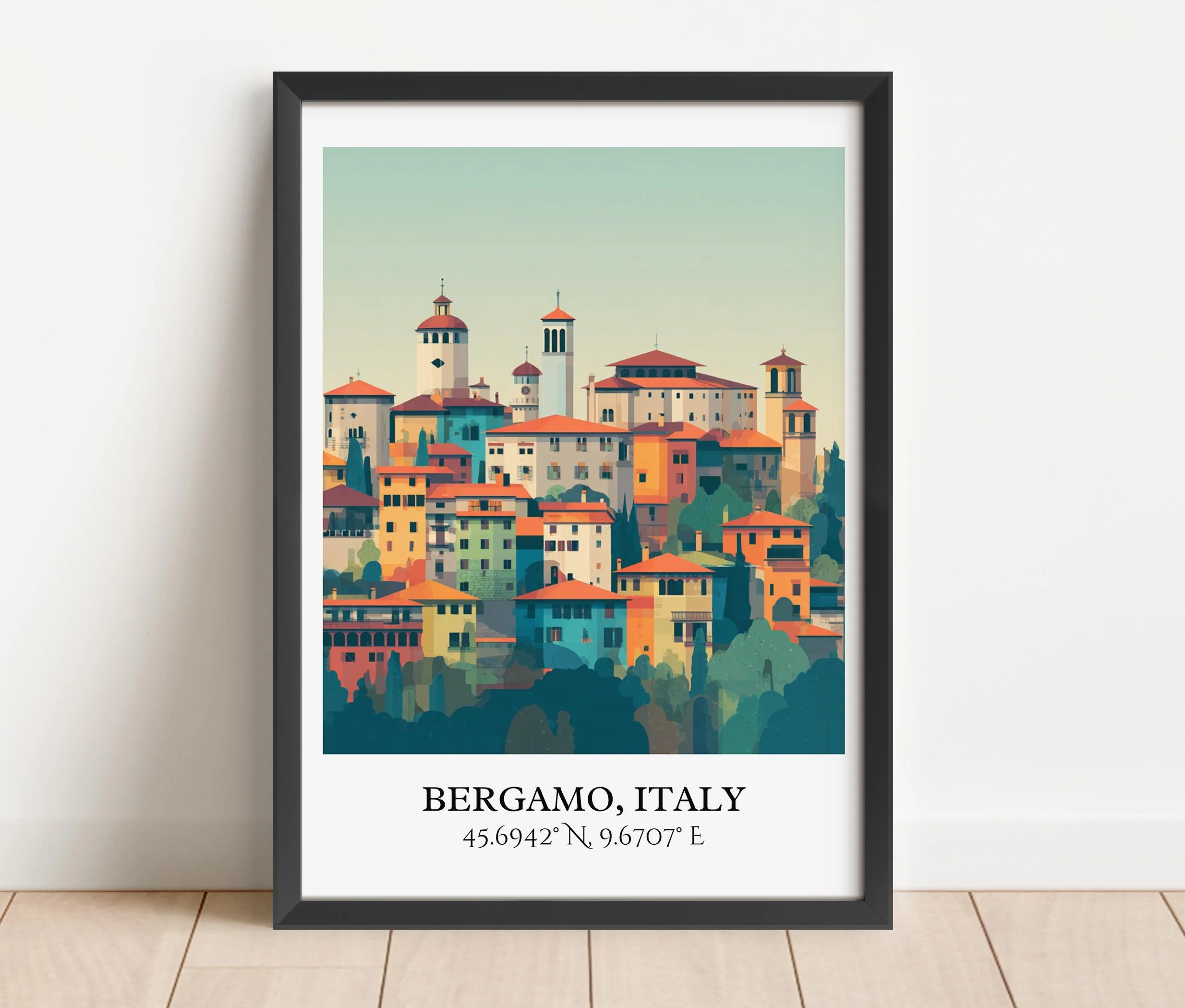 Bergamo, Italy – Watercolor Art Print - Image 6
