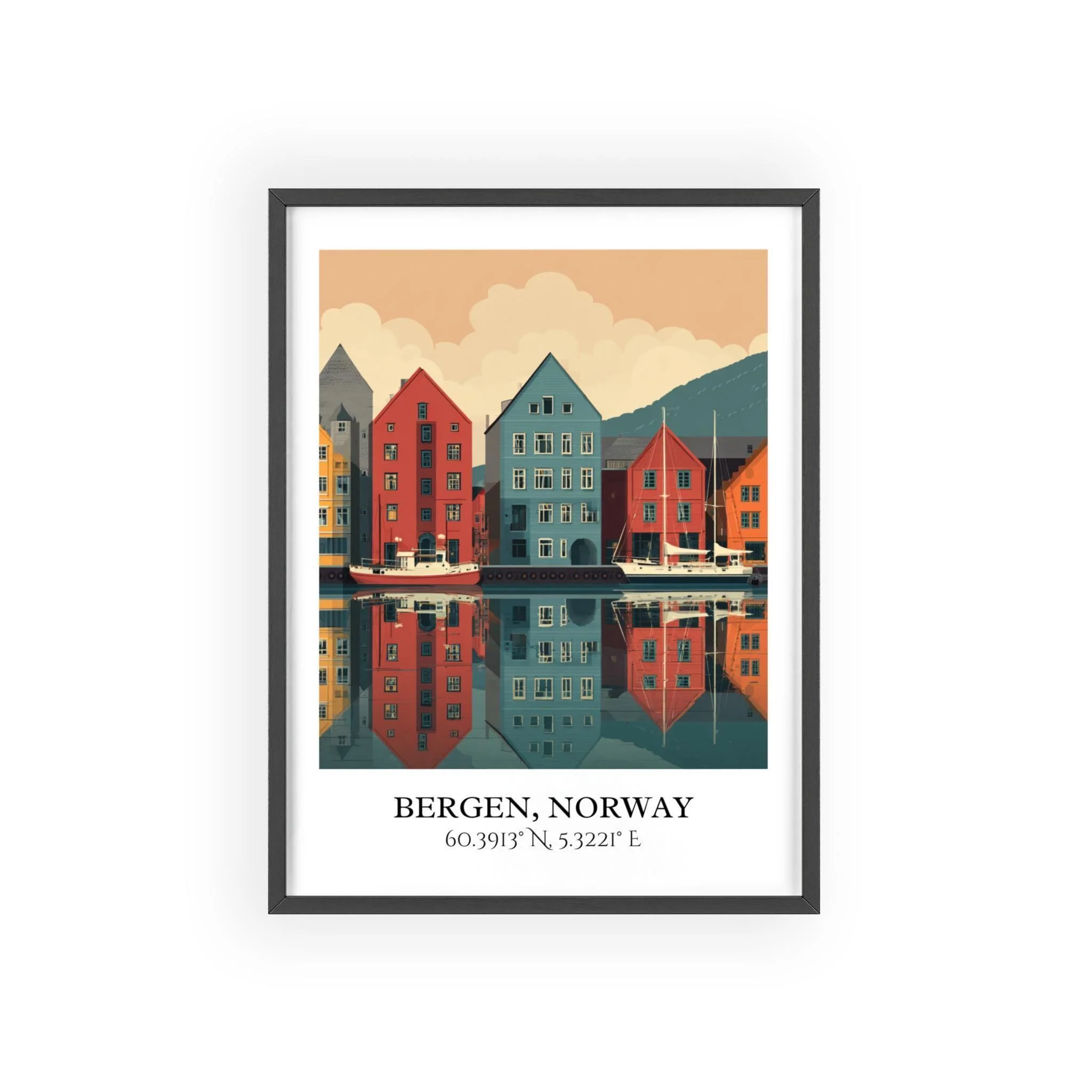 Bergen, Norway – Watercolor Art Print - Image 7