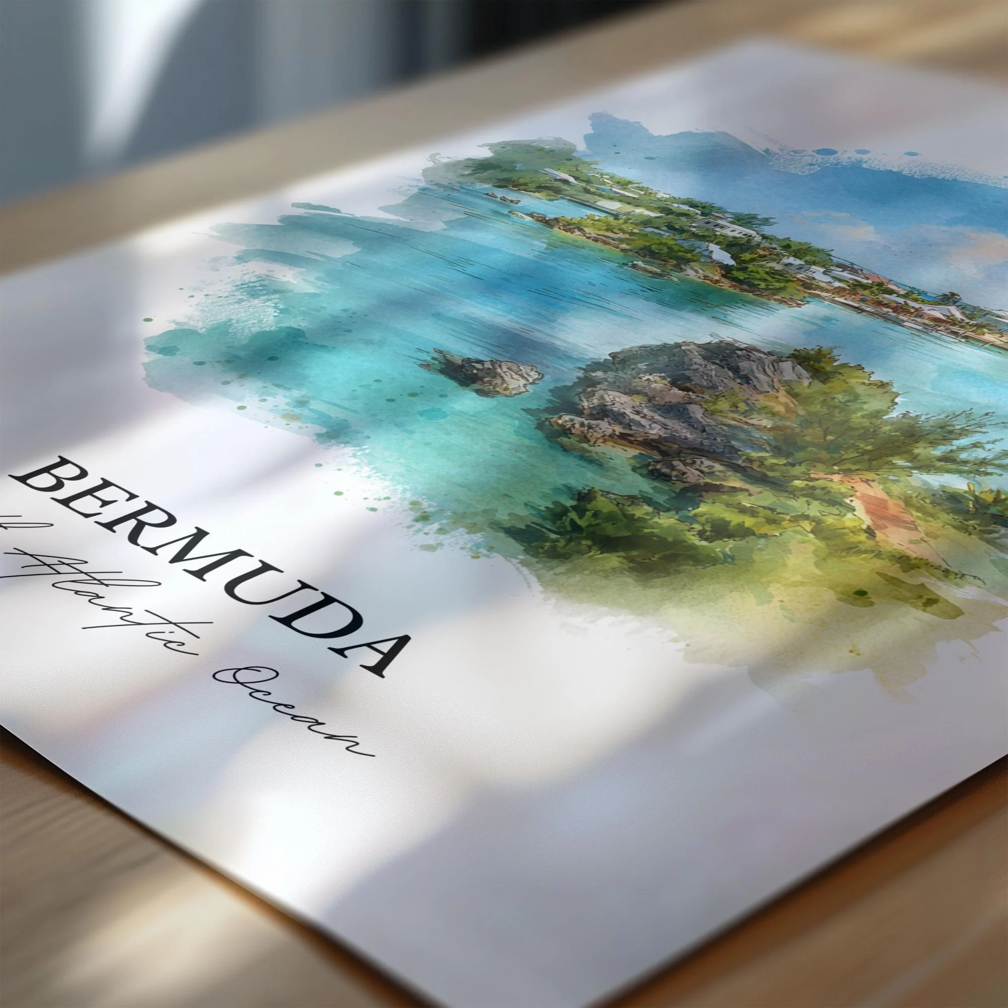 Bermuda, Bermuda – Watercolor Art Print - Image 2