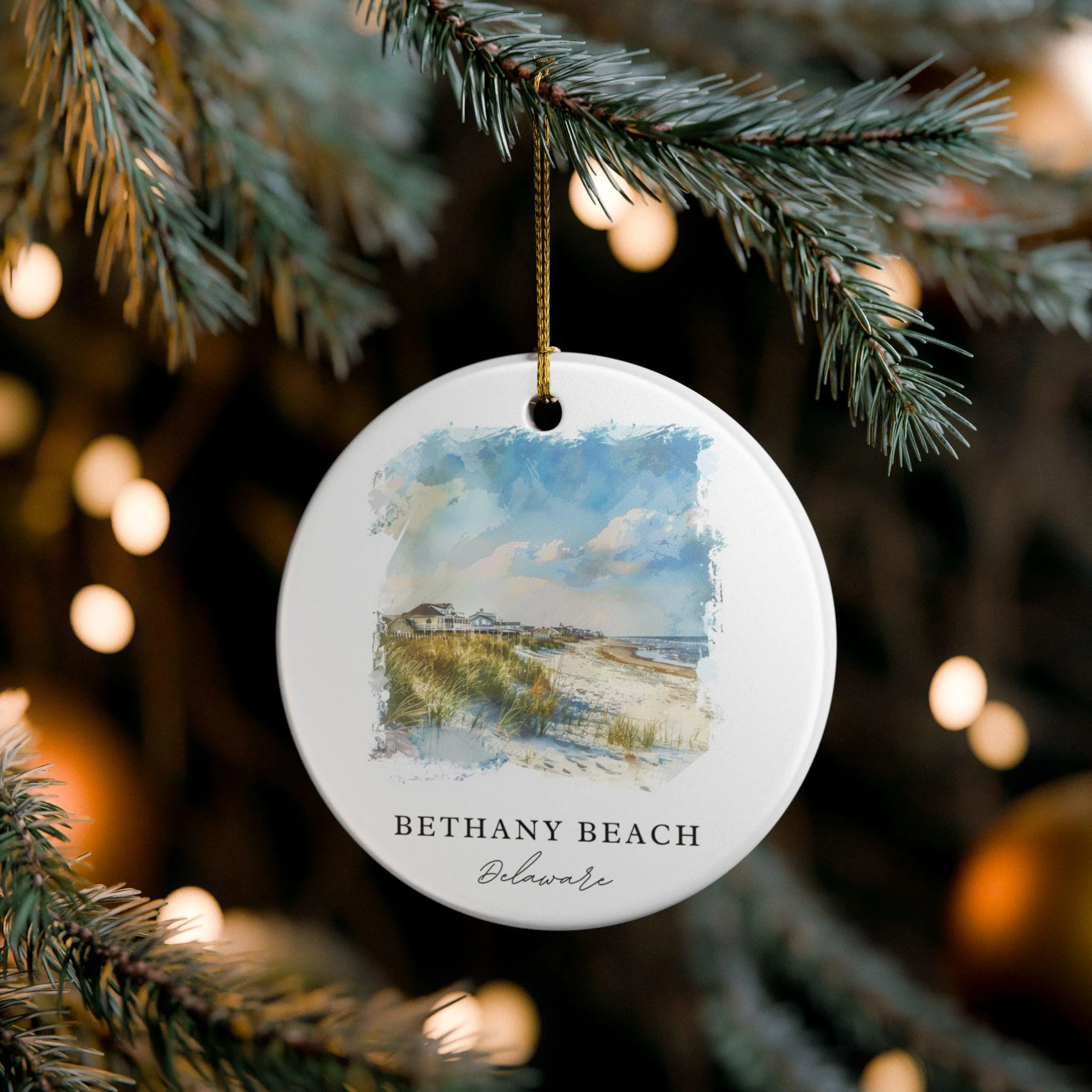 Bethany Beach Ornament: Unique Bethany Beach DE Souvenir, Delaware Xmas Decor, and Authentic Bethany DE Gift - Image 4