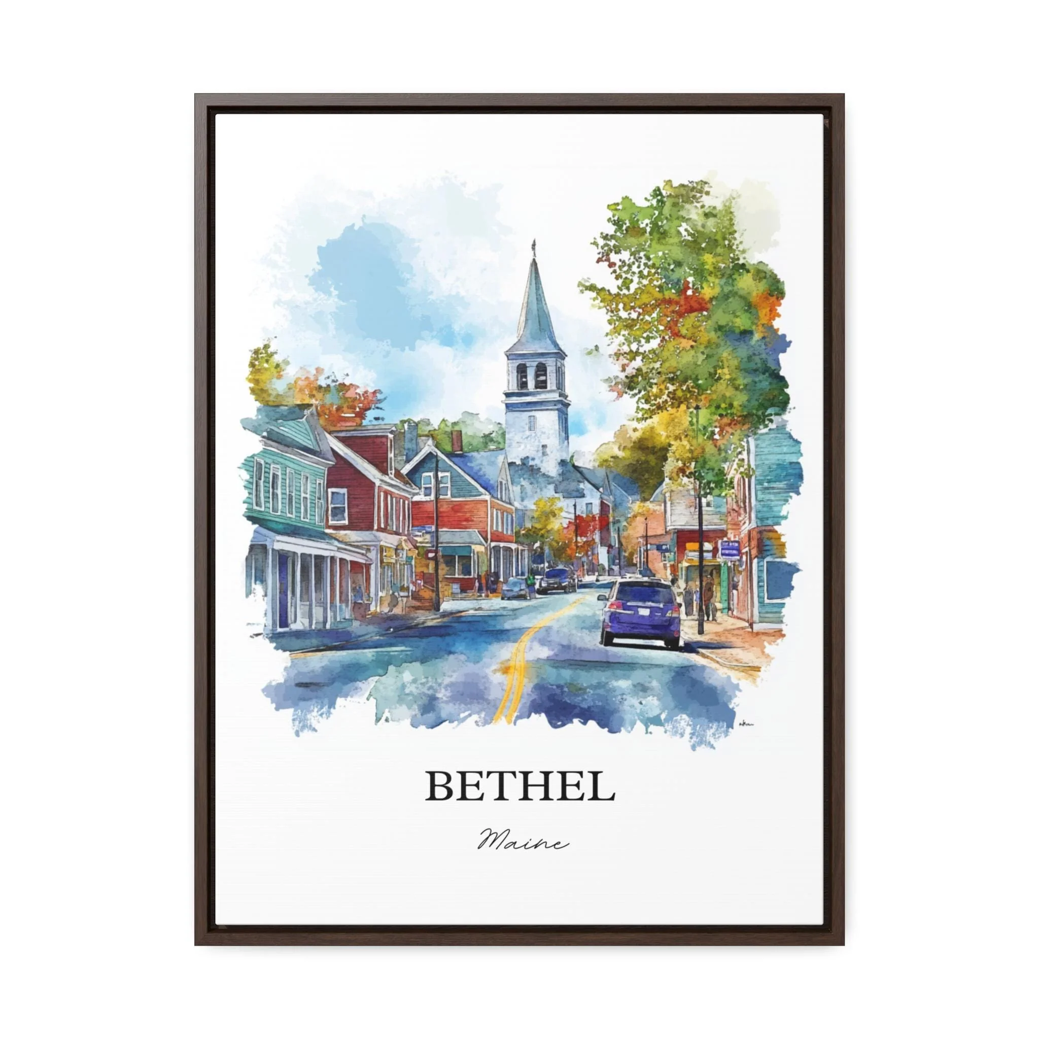Bethel, Maine, Maine – Watercolor Art Print - Image 7