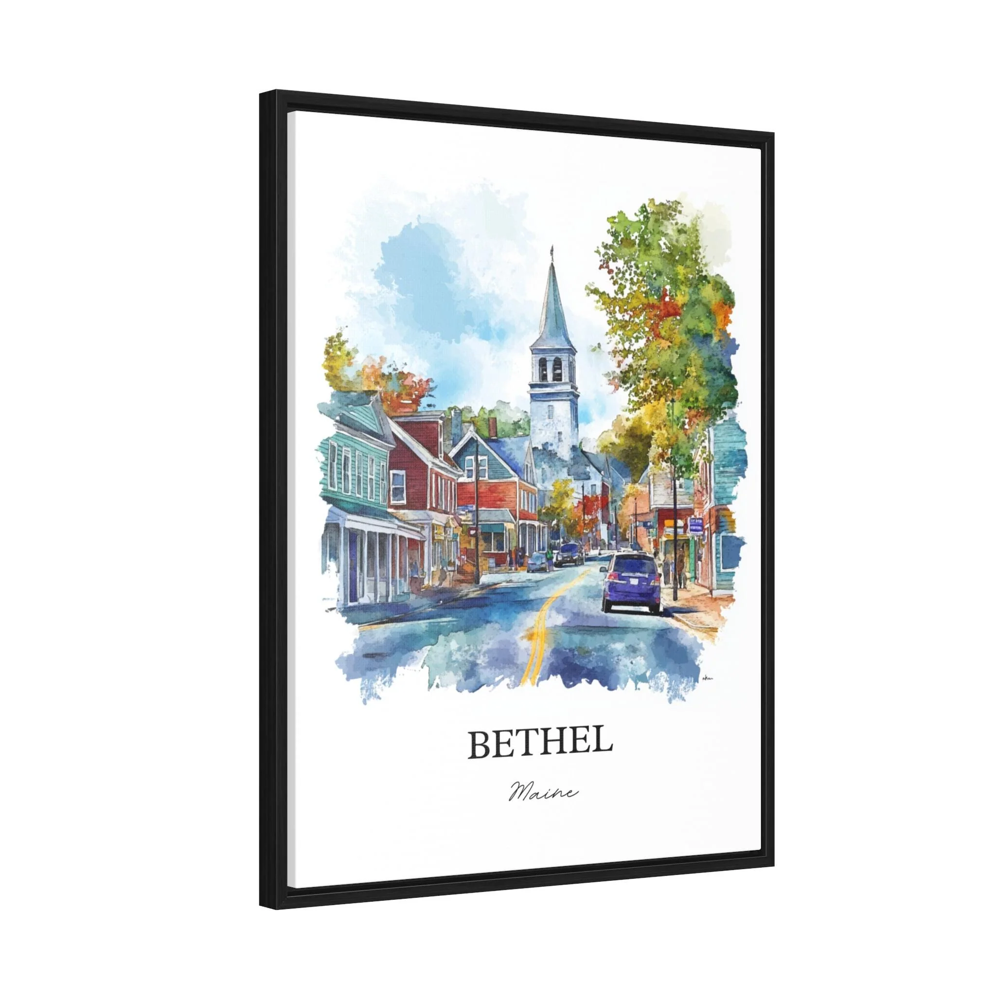 Bethel, Maine, Maine – Watercolor Art Print - Image 8