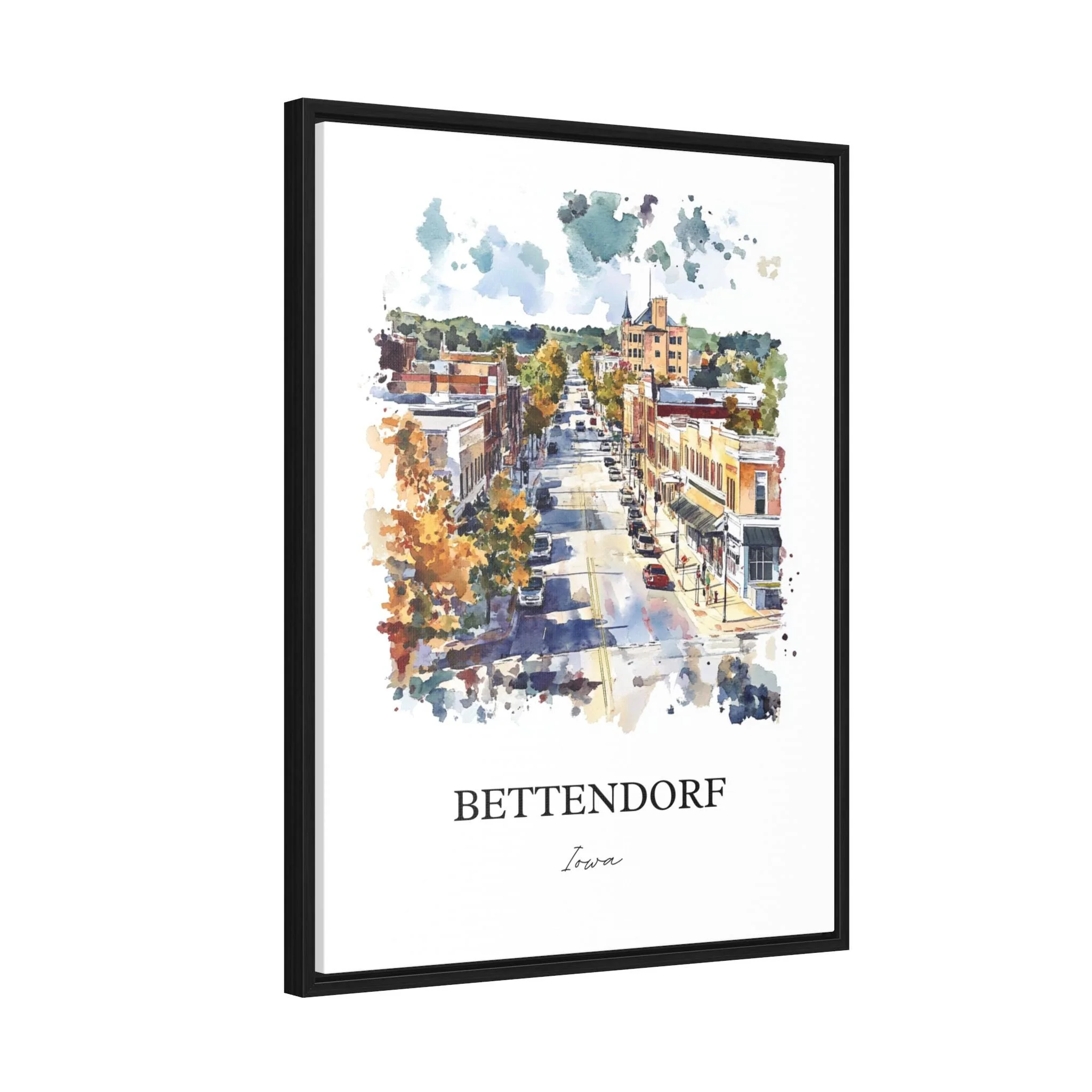 Bettendorf, Iowa, Watercolor Art Print - Image 8