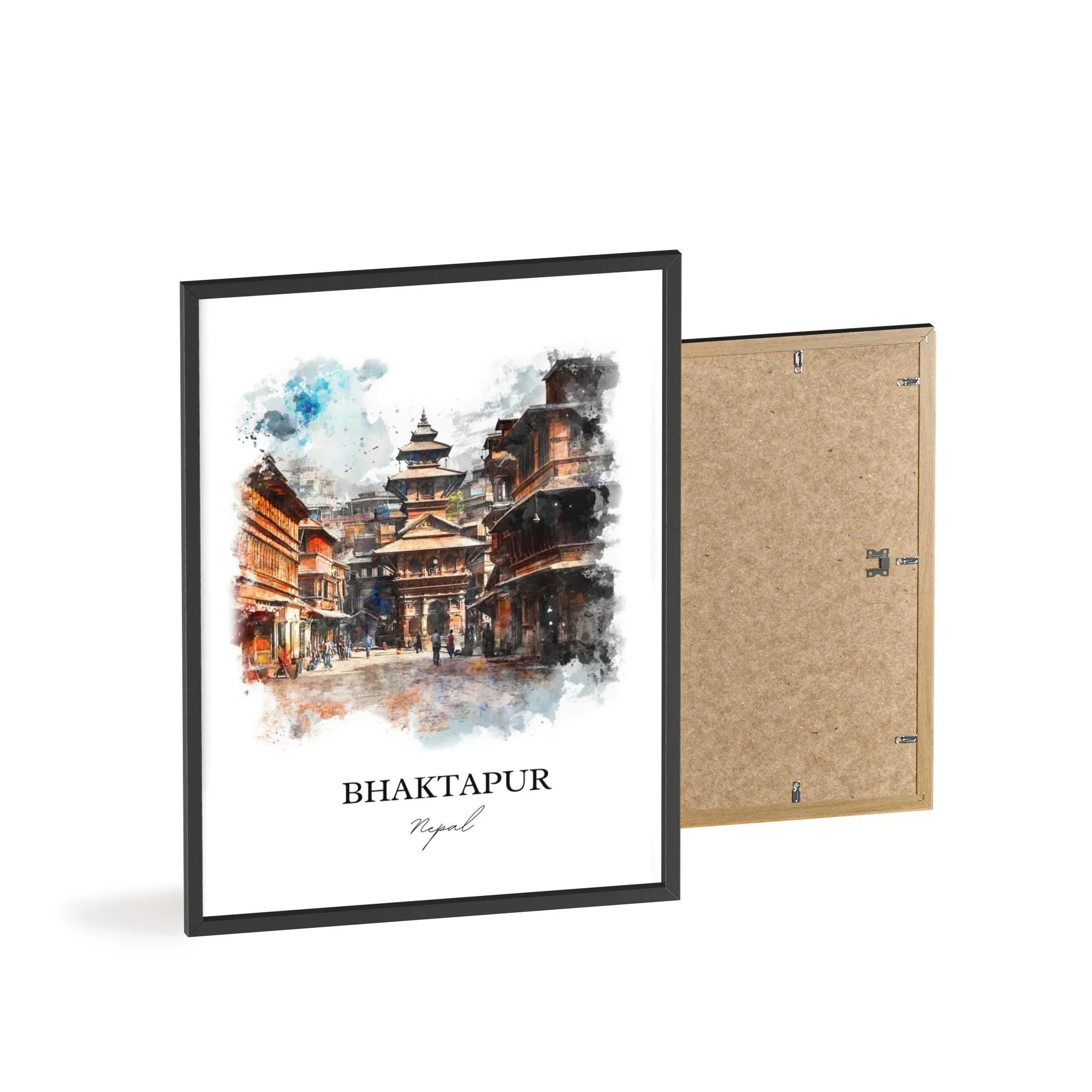 Bhaktapur, Nepal – Watercolor Art Print - Image 8