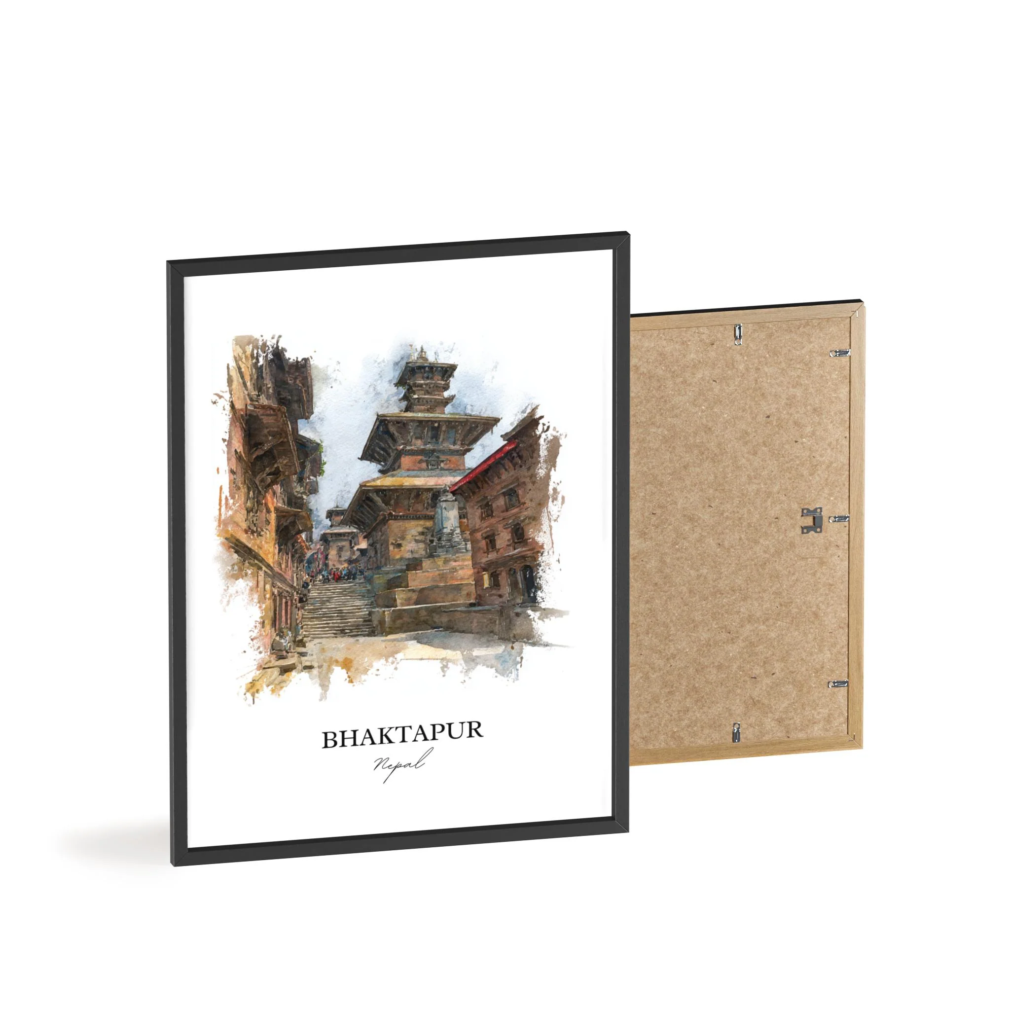 Bhaktapur, Nepal – Watercolor Art Print - Image 11