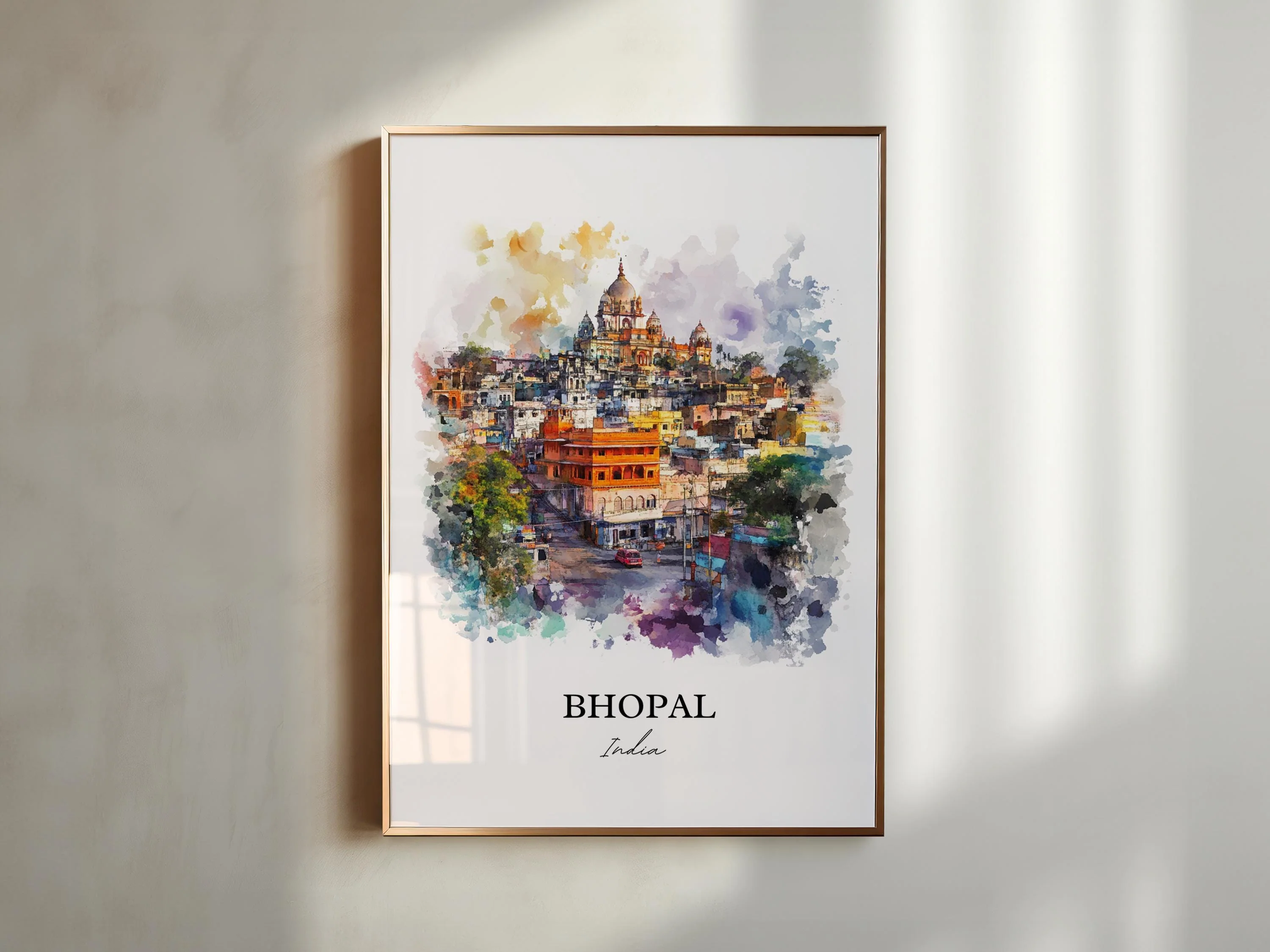 Bhopal, India – Watercolor Art Print - Image 3