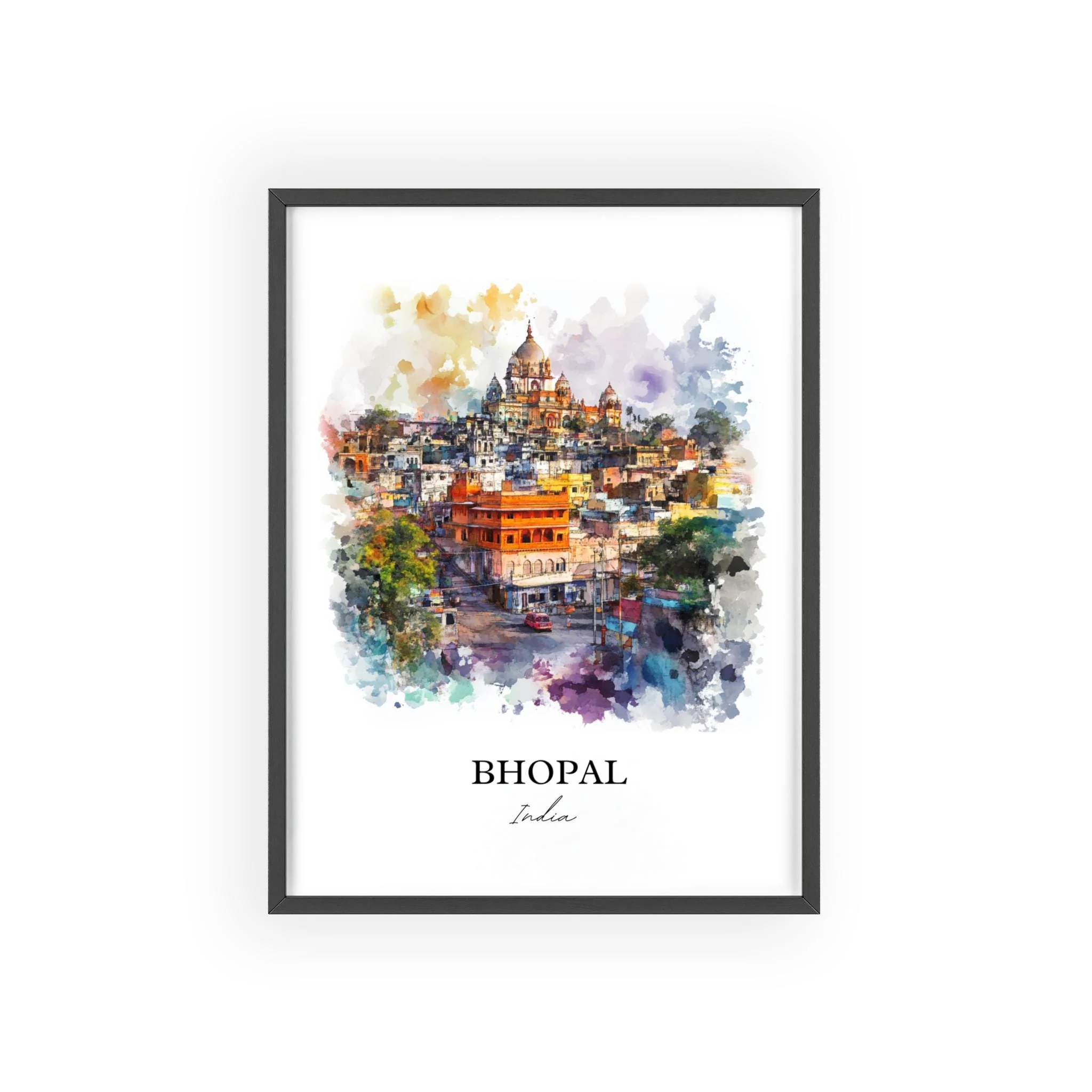 Bhopal, India – Watercolor Art Print - Image 7