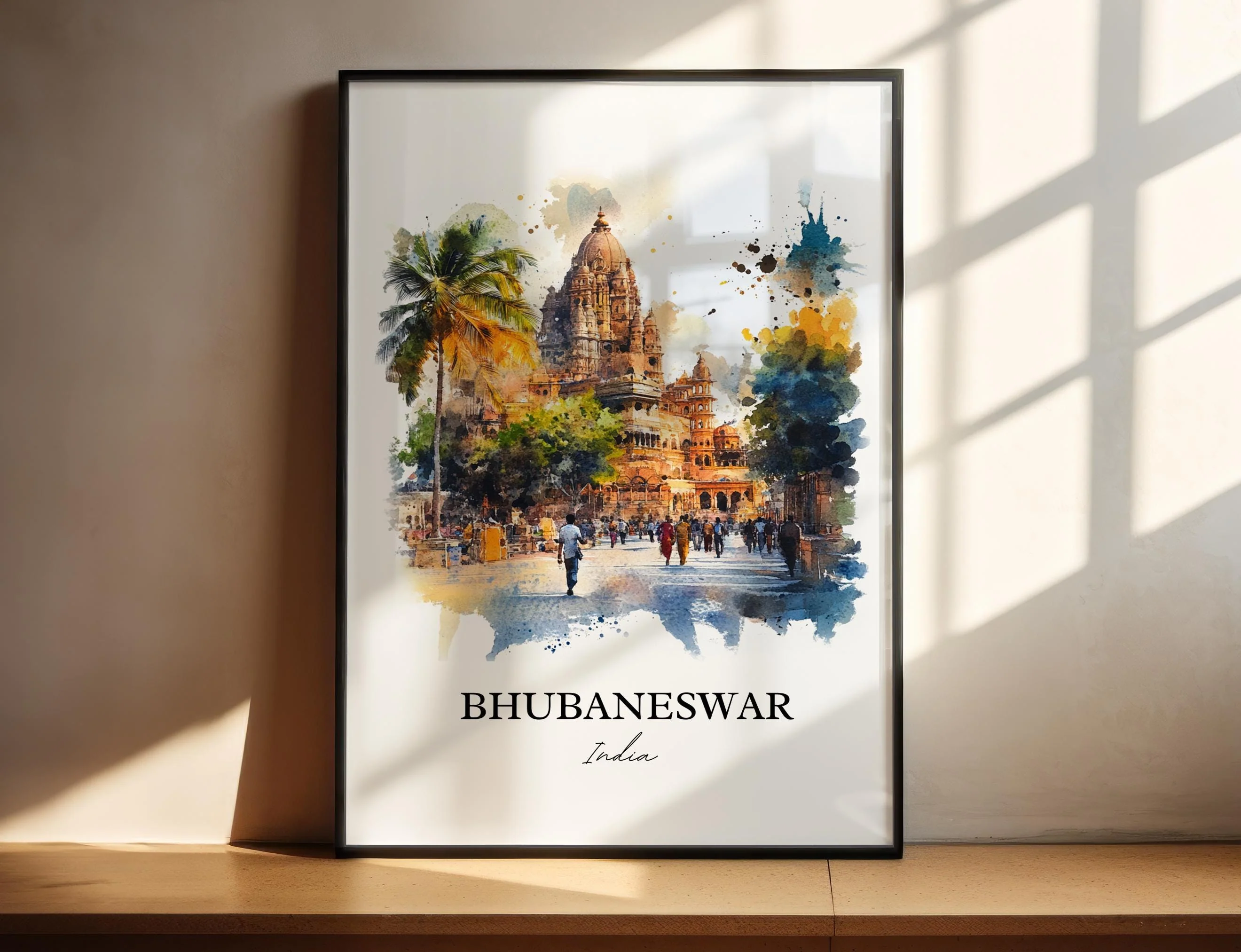 Bhubaneswar, India – Watercolor Art Print