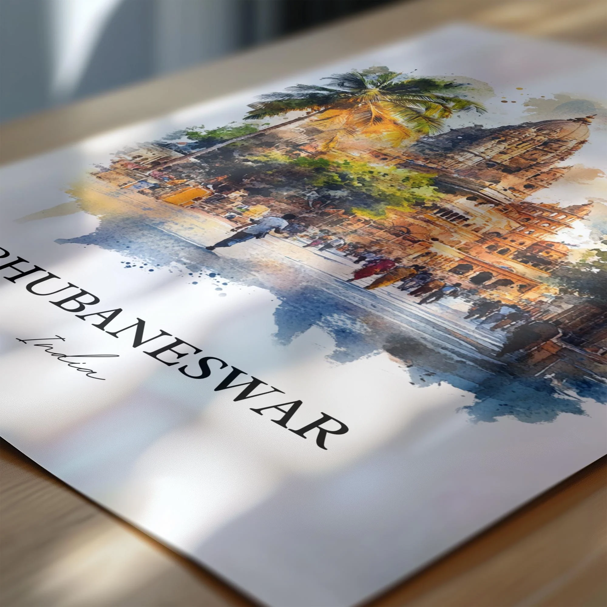 Bhubaneswar, India – Watercolor Art Print - Image 5