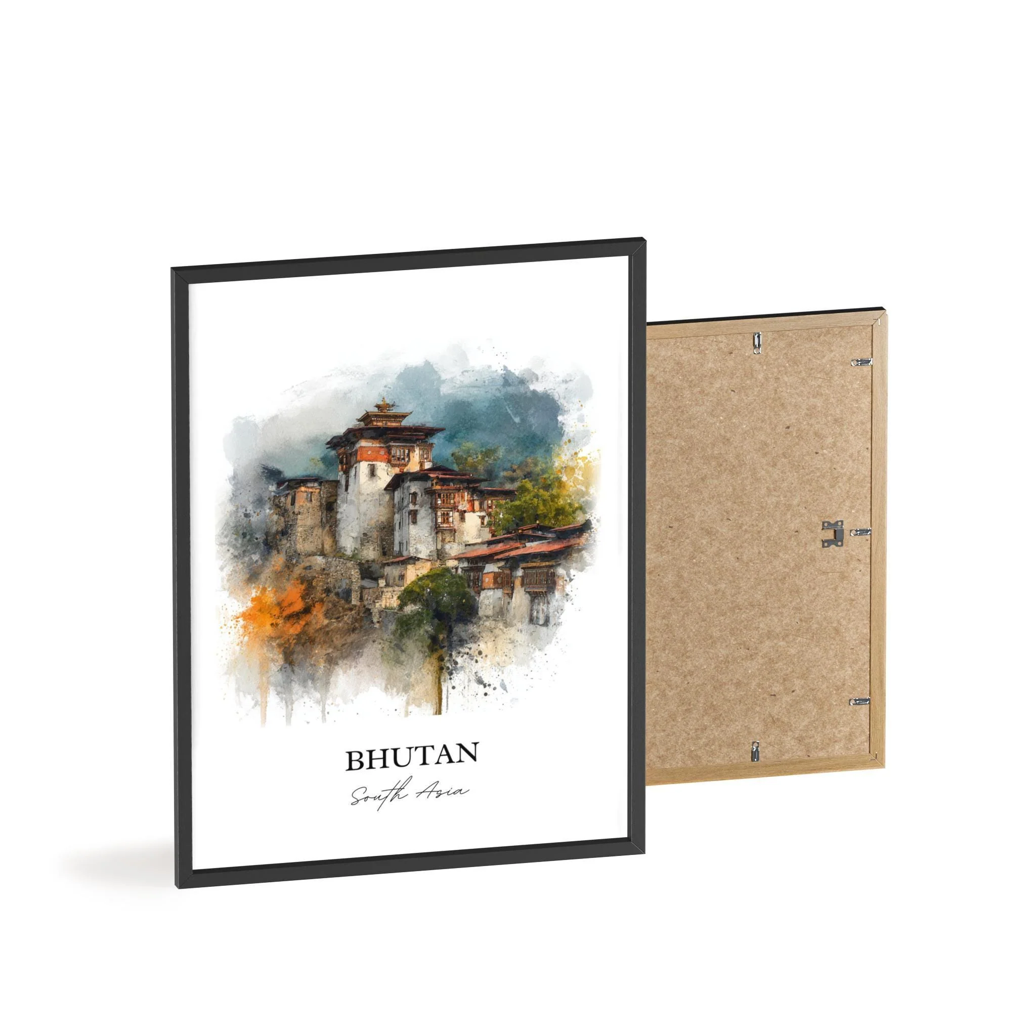 Bhutan, Bhutan – Watercolor Art Print - Image 8