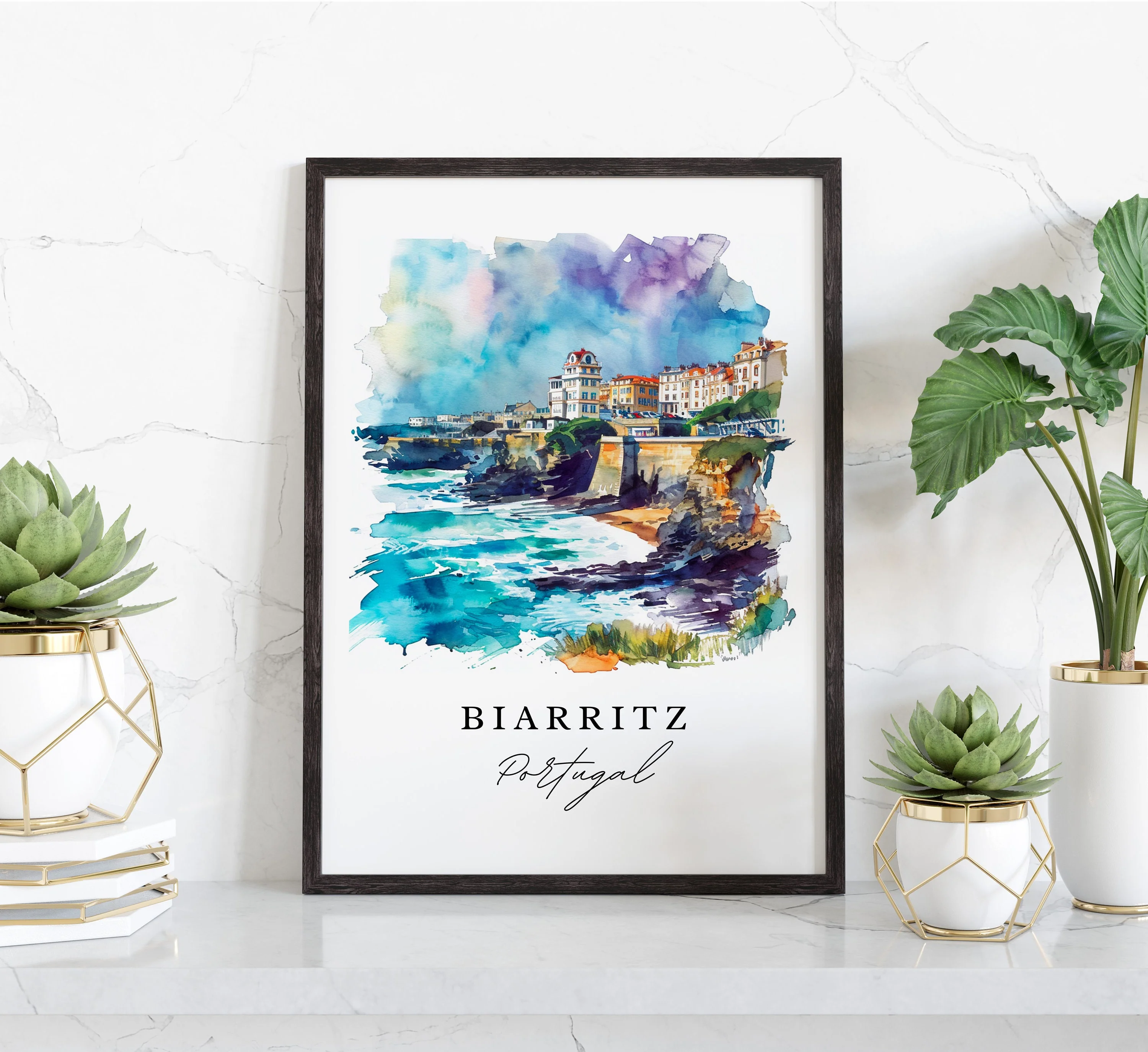 Biarritz, France – Watercolor Art Print - Image 5