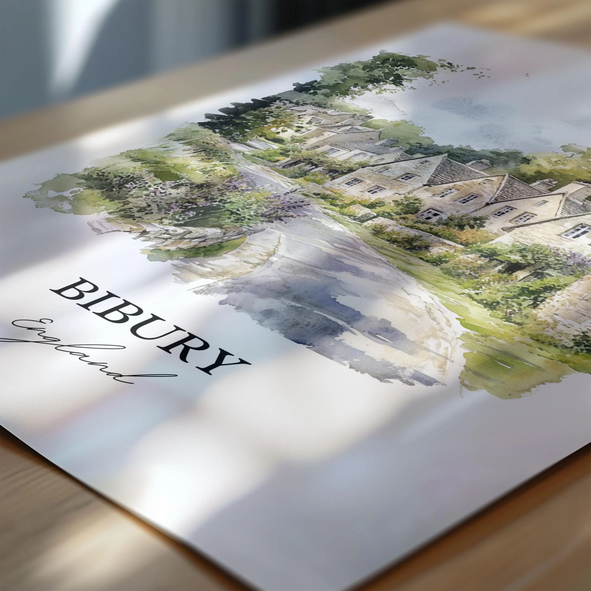 Bibury, England – Watercolor Art Print - Image 2