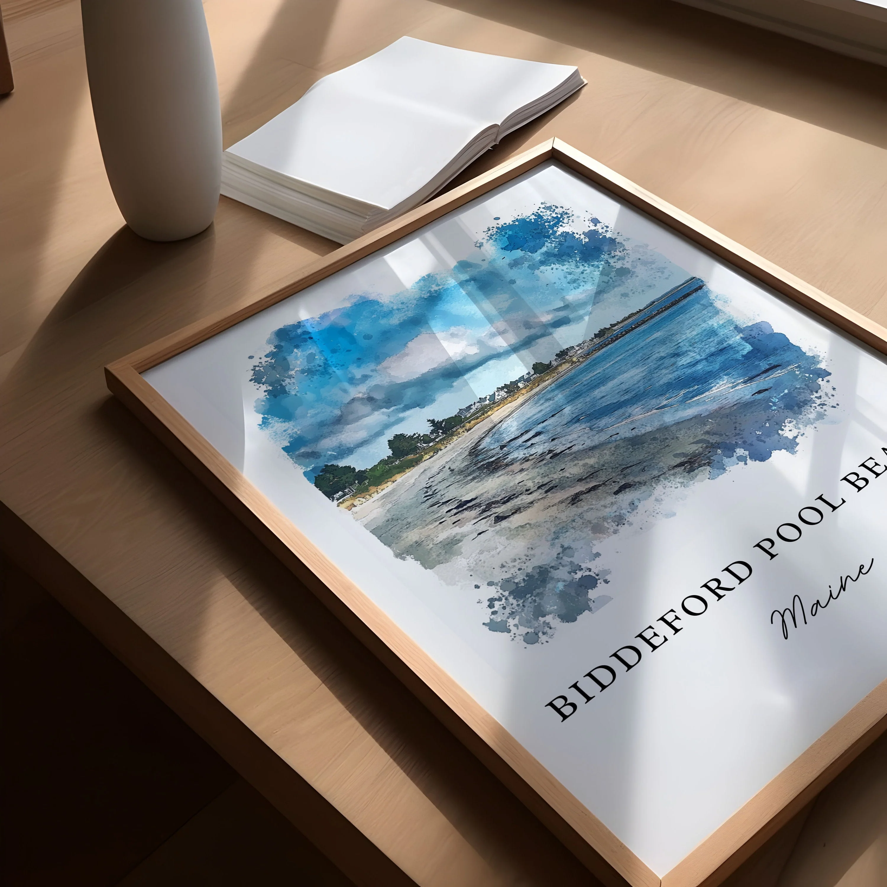 Biddeford Pool, Maine – Watercolor Art Print - Image 3