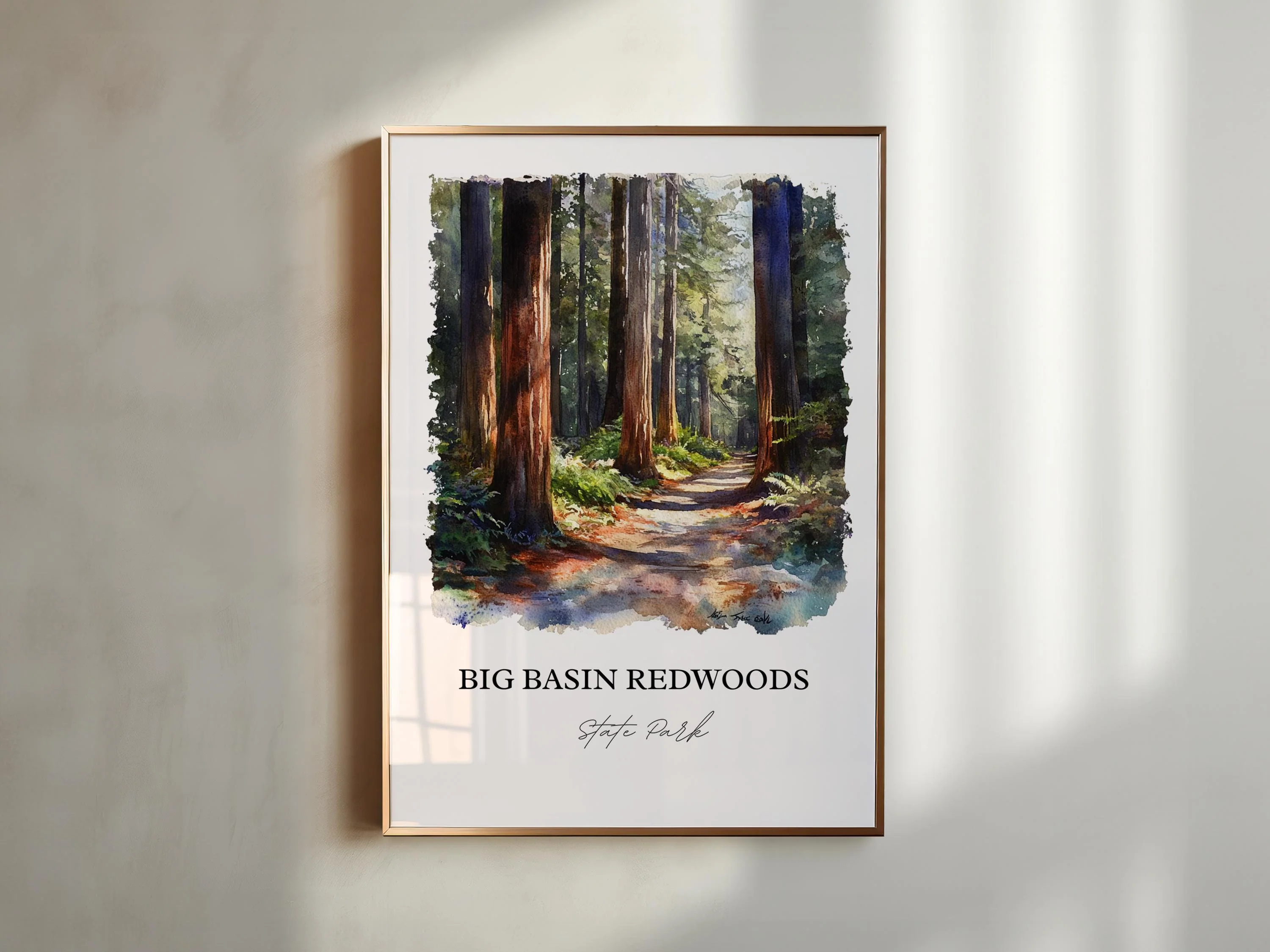 Big Basin Redwoods, California – Watercolor Art Print - Image 6