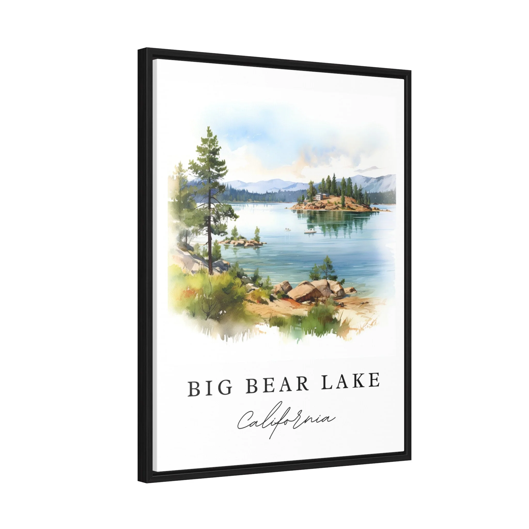 Big Bear Lake, California – Watercolor Art Print - Image 6