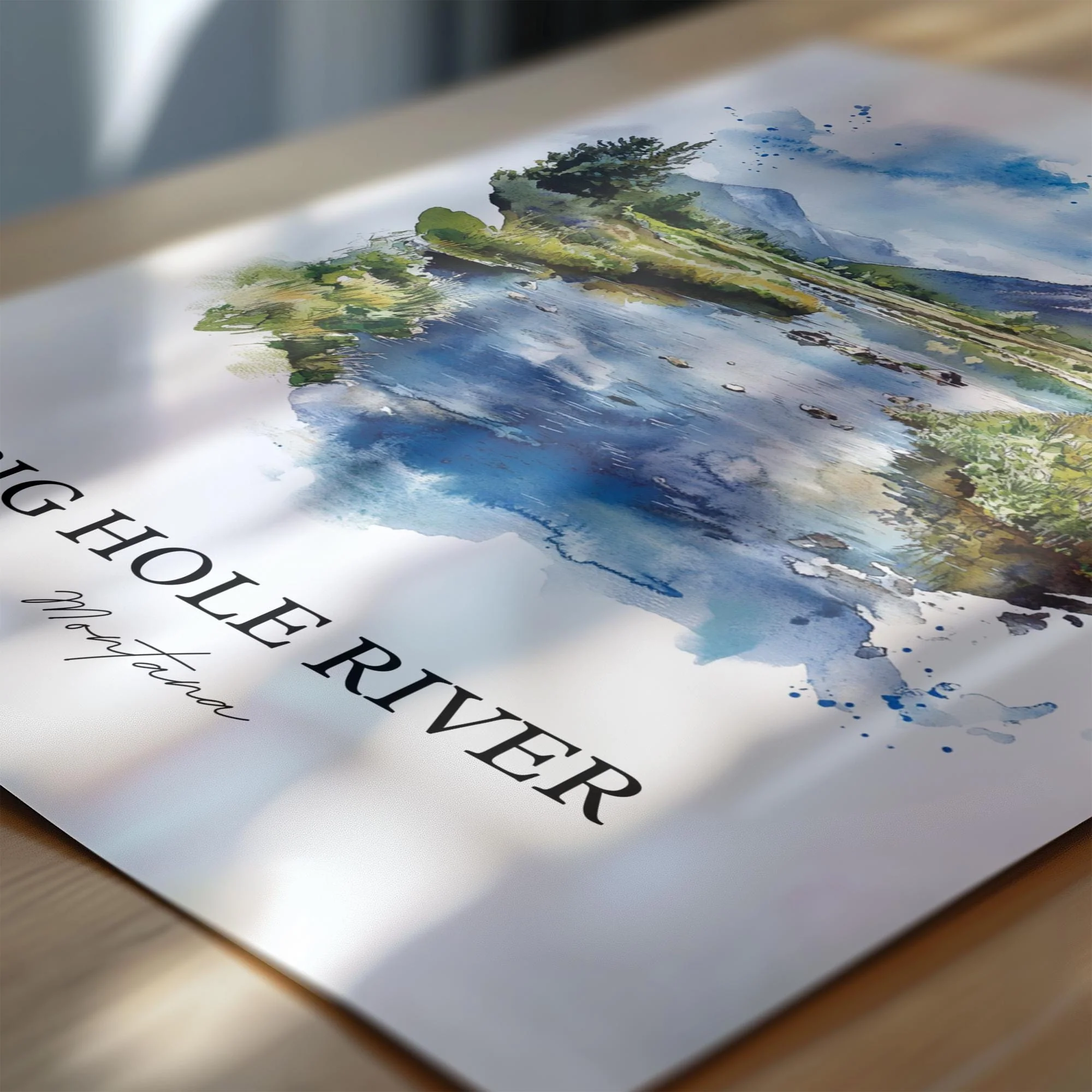Big Hole River, Montana, USA – Watercolor Art Print - Image 2