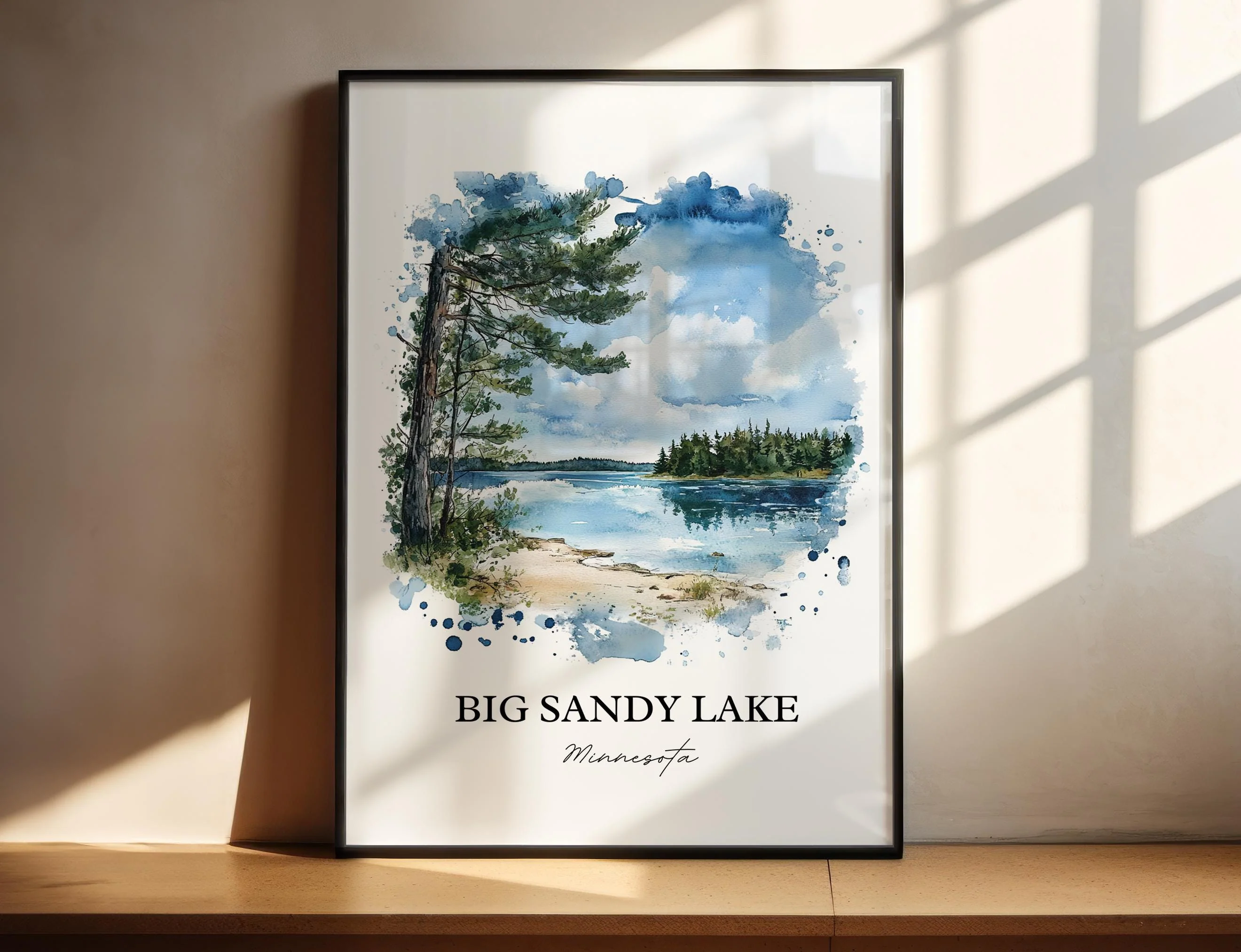 Big Sandy Lake, USA – Watercolor Art Print
