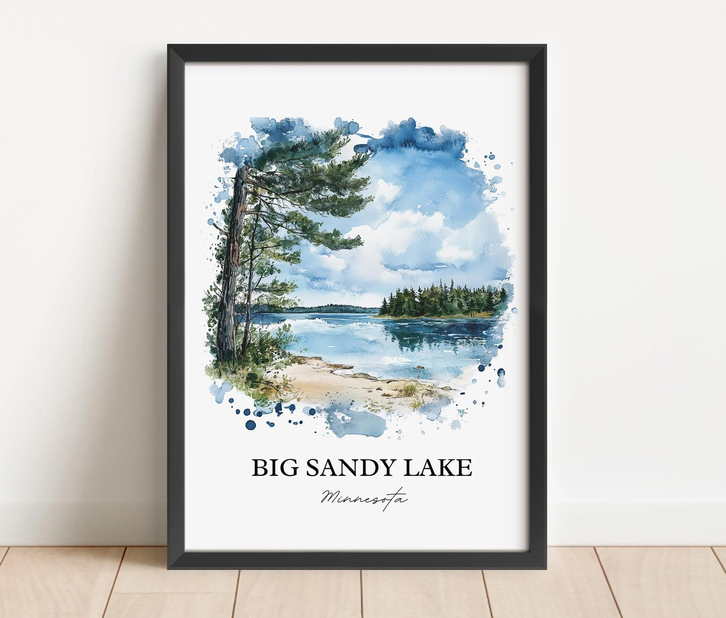 Big Sandy Lake, USA – Watercolor Art Print - Image 6